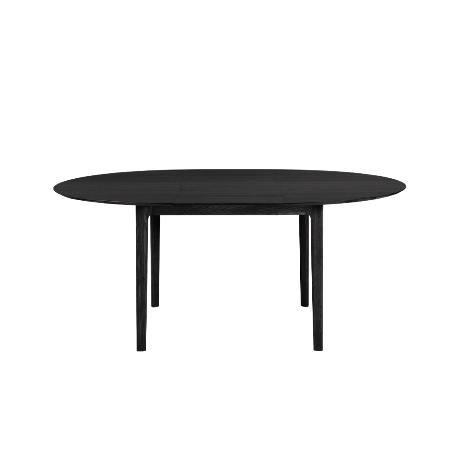 bok extendable dining table round oak black - rug & weave