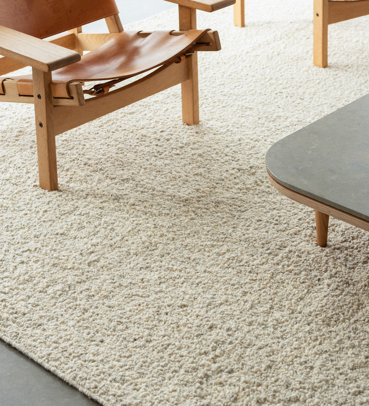 Cream Boucle Rug 0-RUGS-patterned Mark Krebs