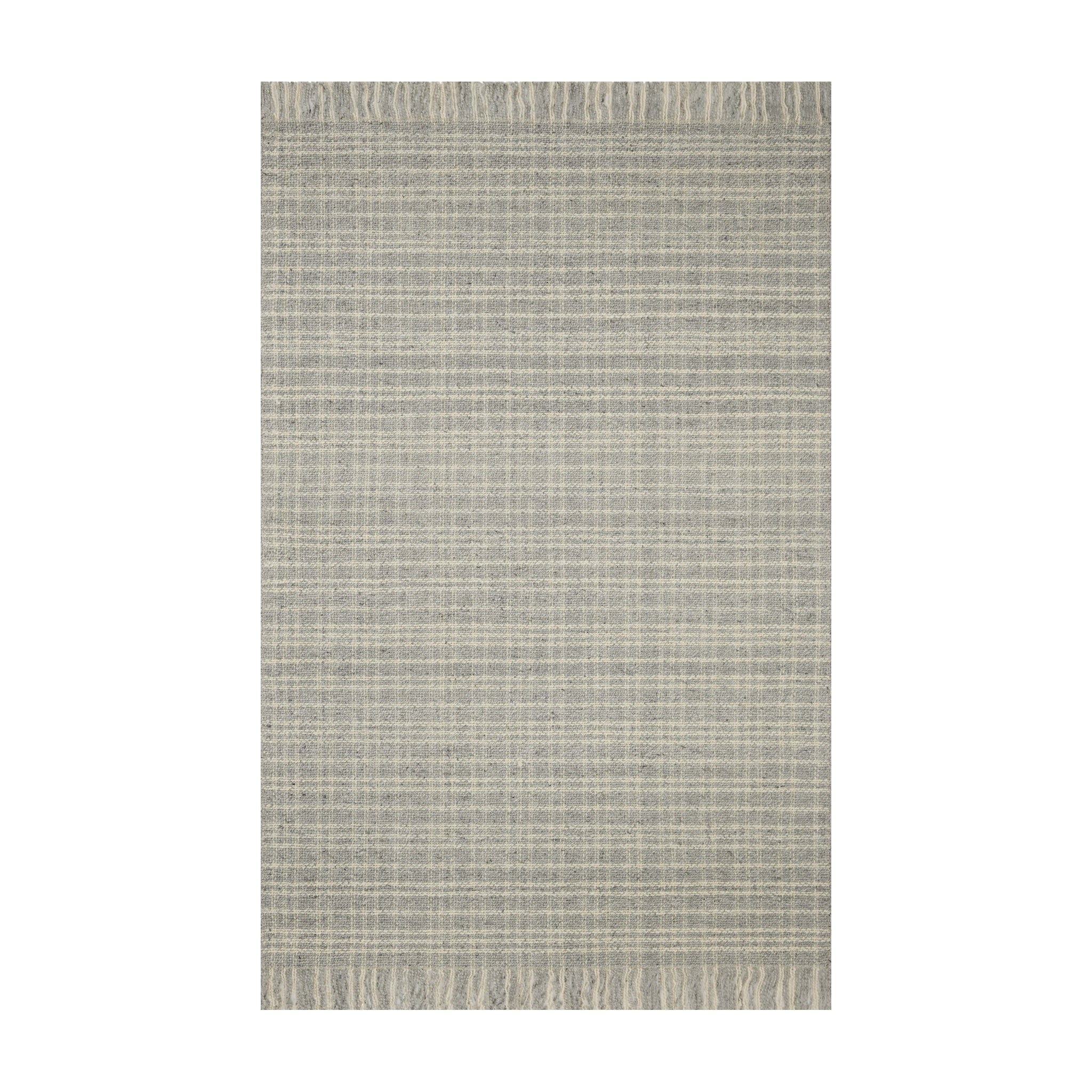 Magnolia Home By Joanna Gaines x Loloi Caleb Grey / Natural Rug, 18" x 18"
