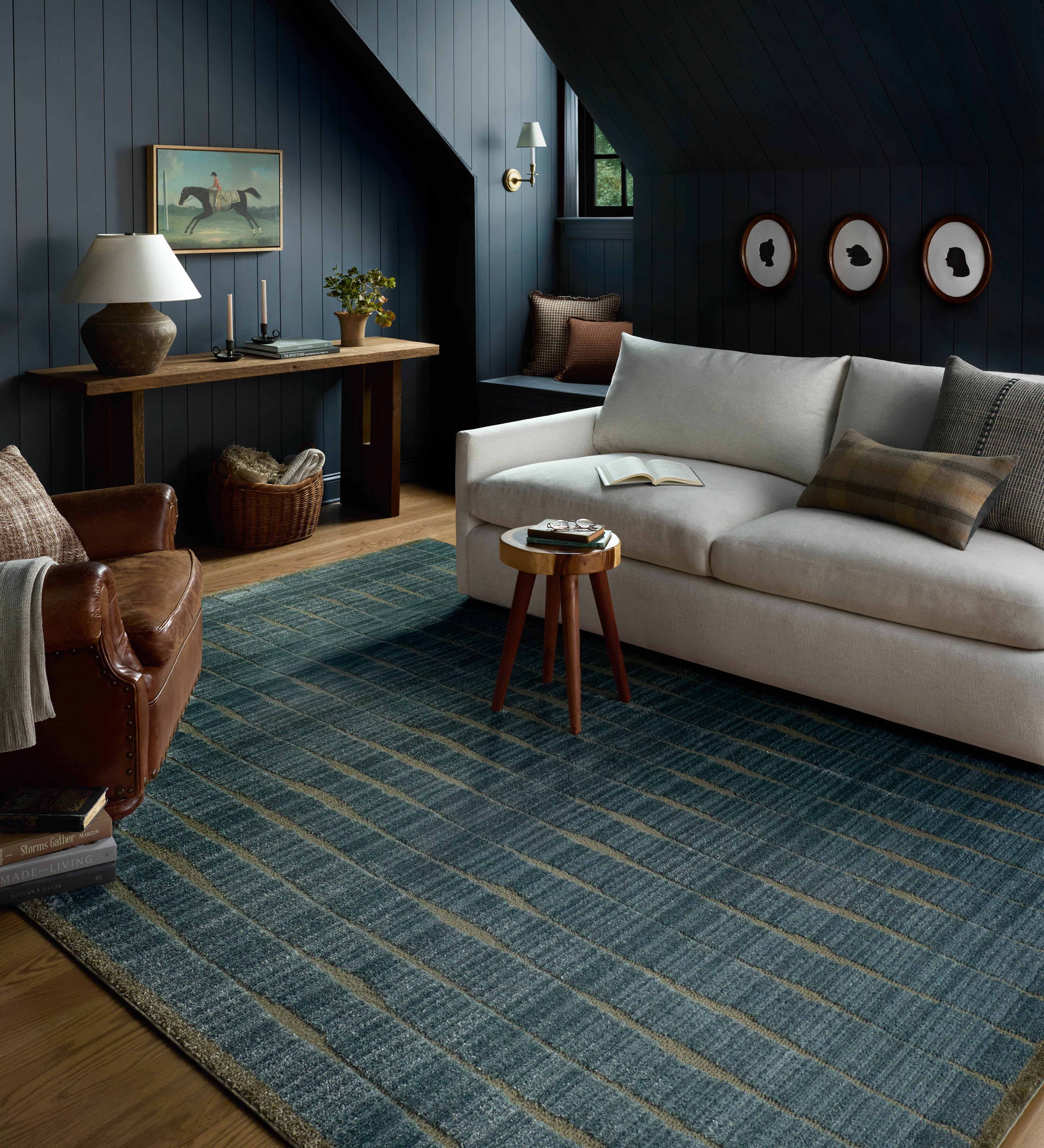 Chris Loves Julia x Loloi Calvin Ocean / Olive Rug RUGS - synthetic Loloi