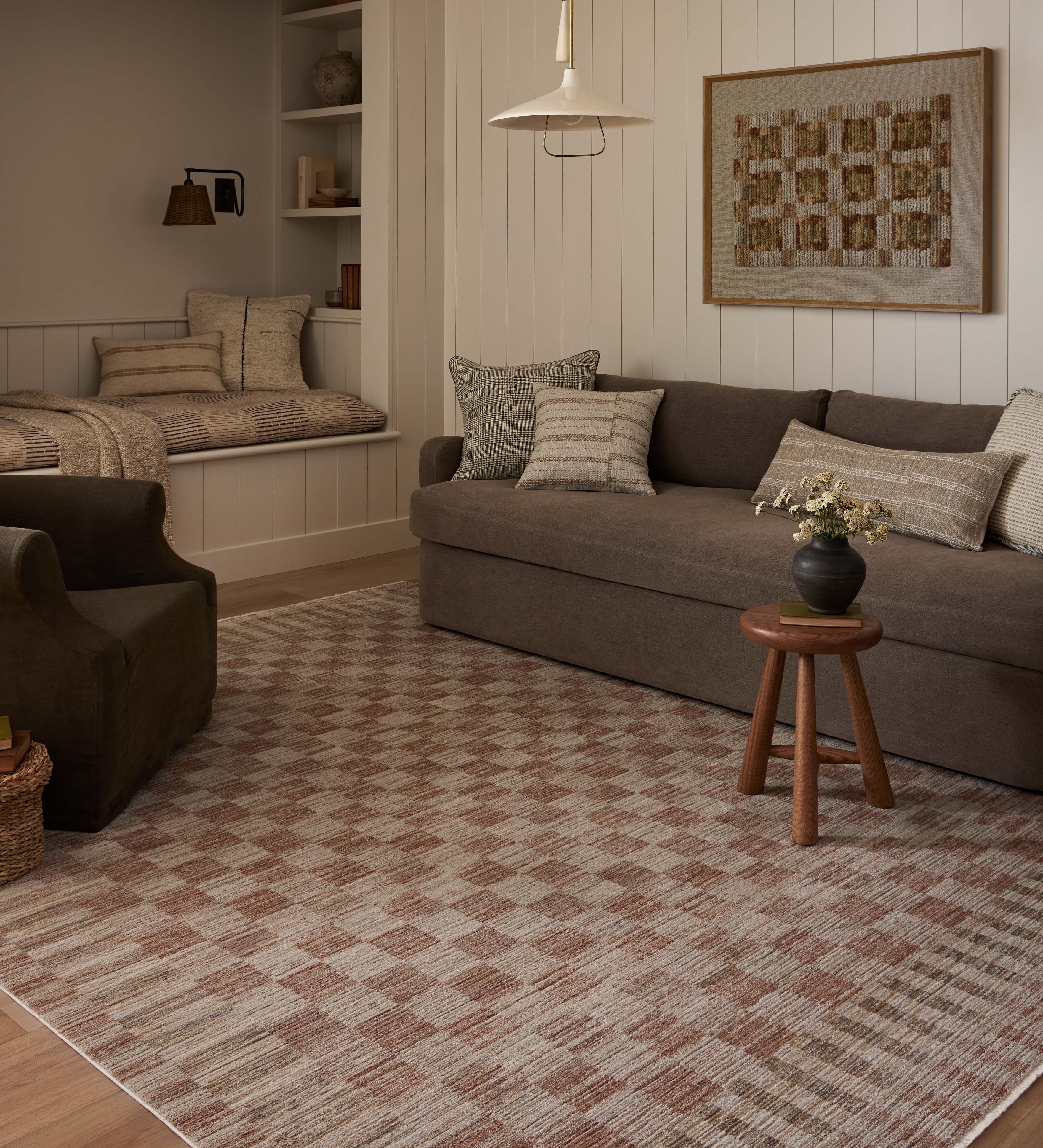 Amber Lewis x Loloi Cali Brick / Natural Rug RUGS - synthetic Loloi