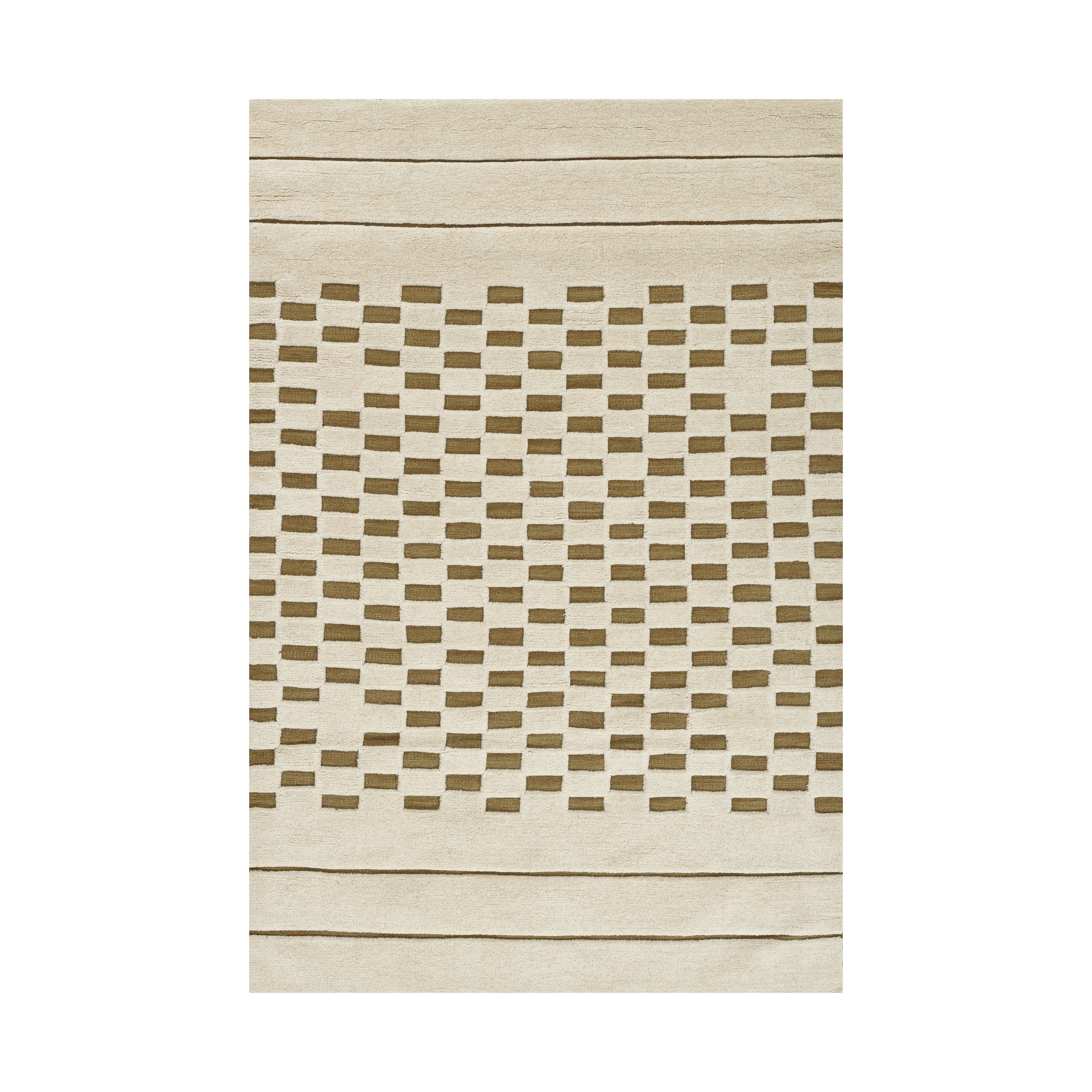 Caylon Checkered Hand Tufted Rug RUGS - wool Momeni Green 2'6" x 8' Runner