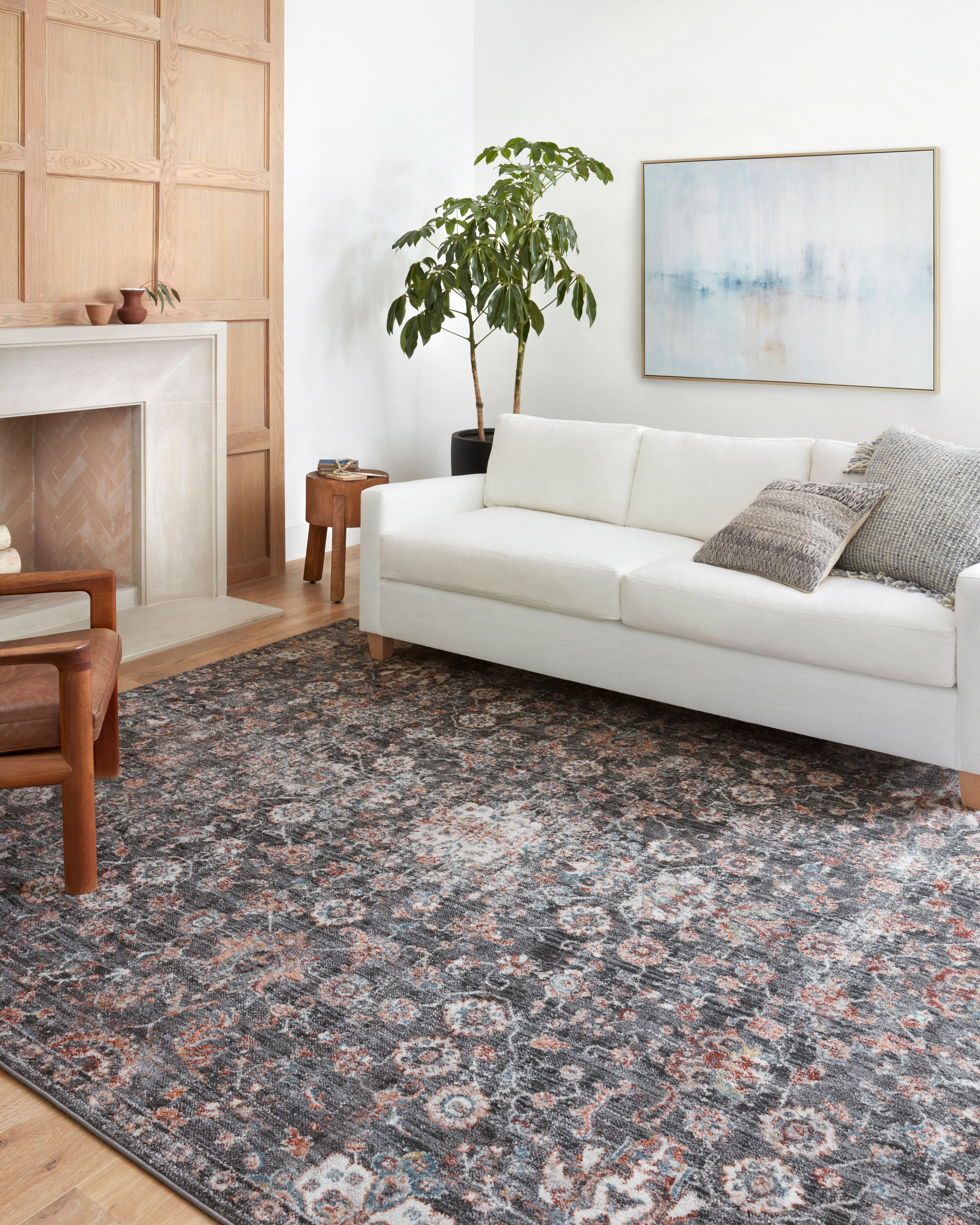 Loloi Cassandra Charcoal / Rust Rug Loloi