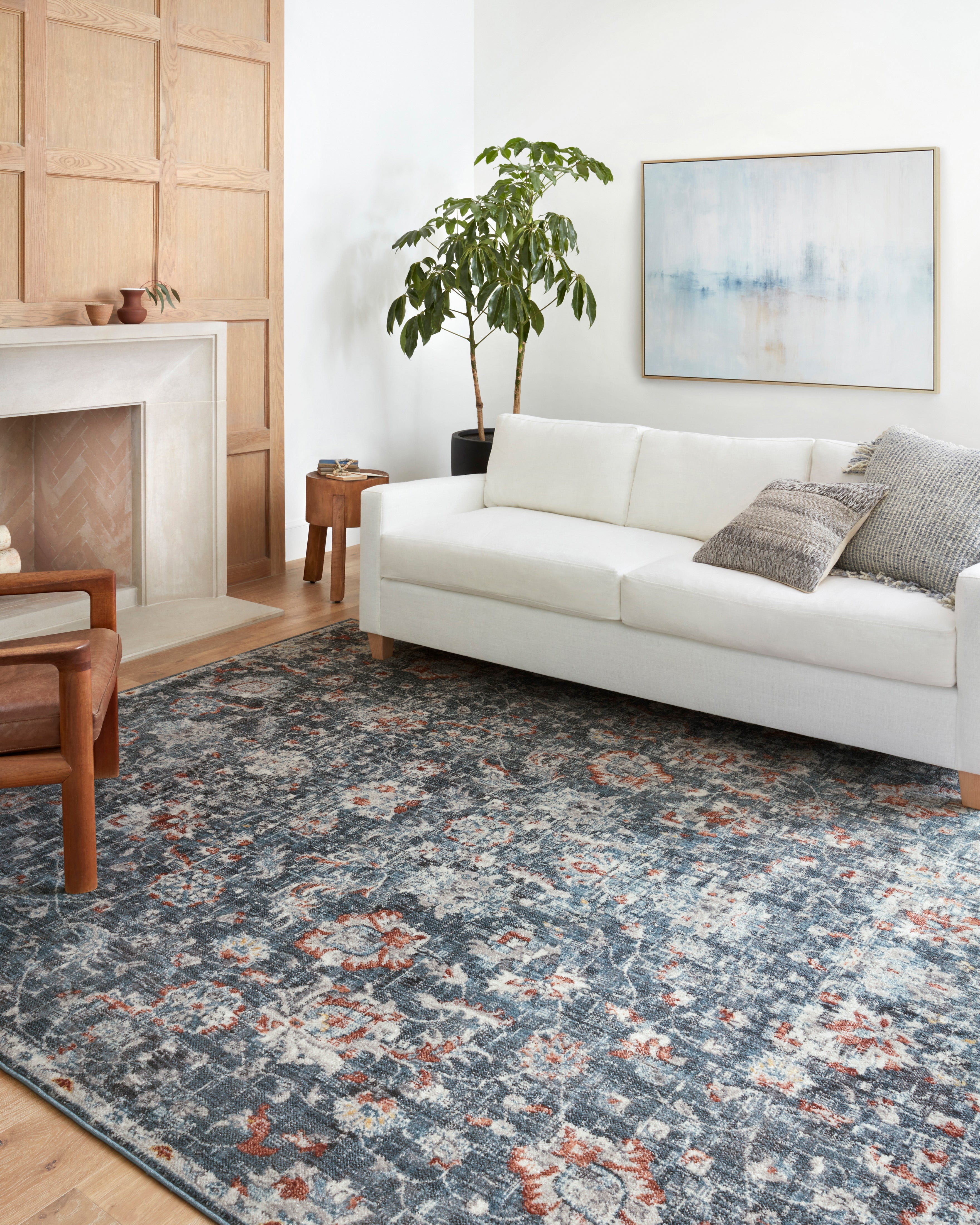 Loloi Cassandra Blue / Rust Rug Loloi
