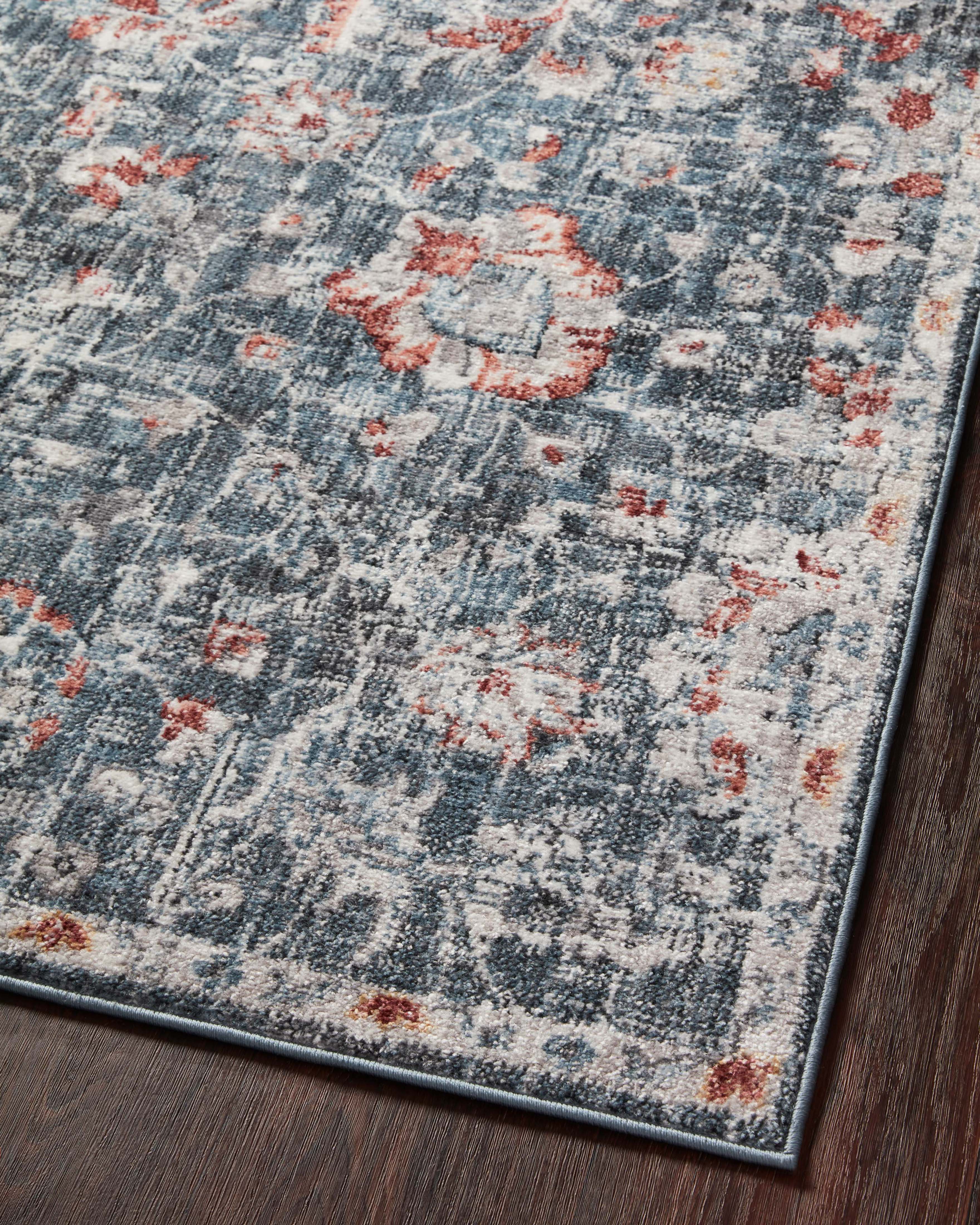 Loloi Cassandra Blue / Rust Rug Loloi