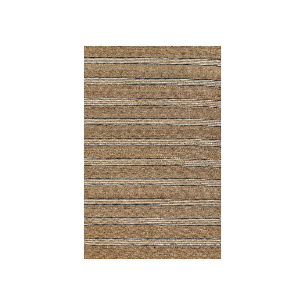 Chestnut Stripe Hand Woven Area Rug, Blue 2' x 3'