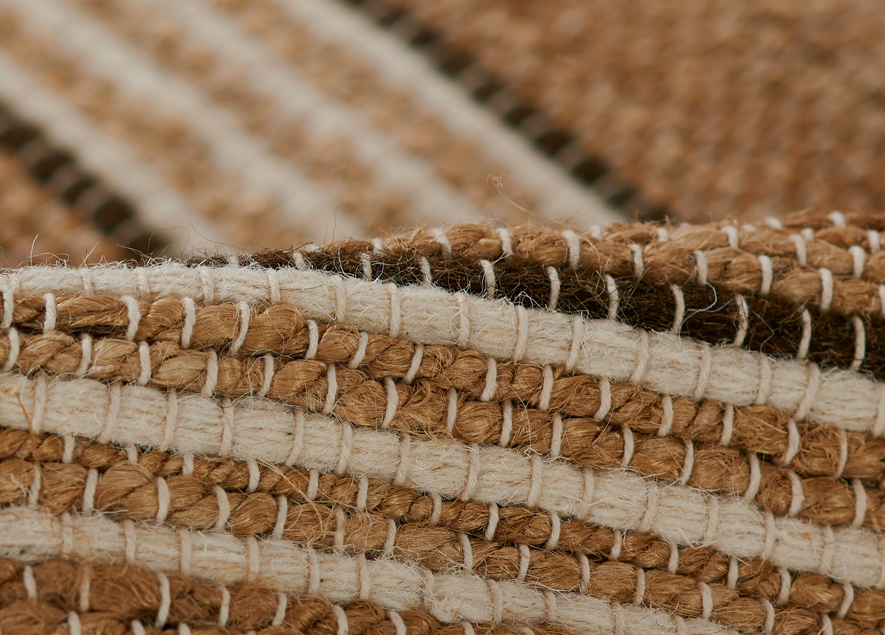 Chestnut Stripe Hand Woven Area Rug RUGS - jute Momeni