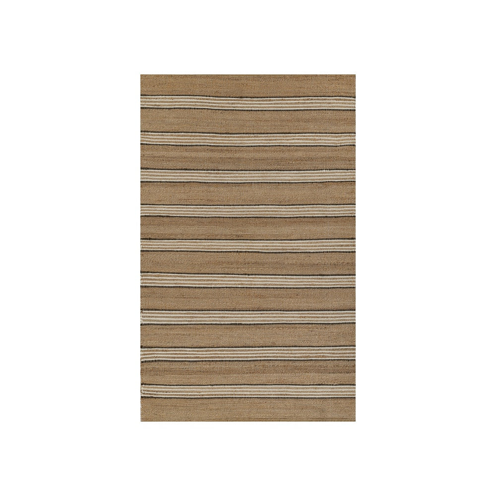 Chestnut Stripe Hand Woven Area Rug, Brown 2' x 3'