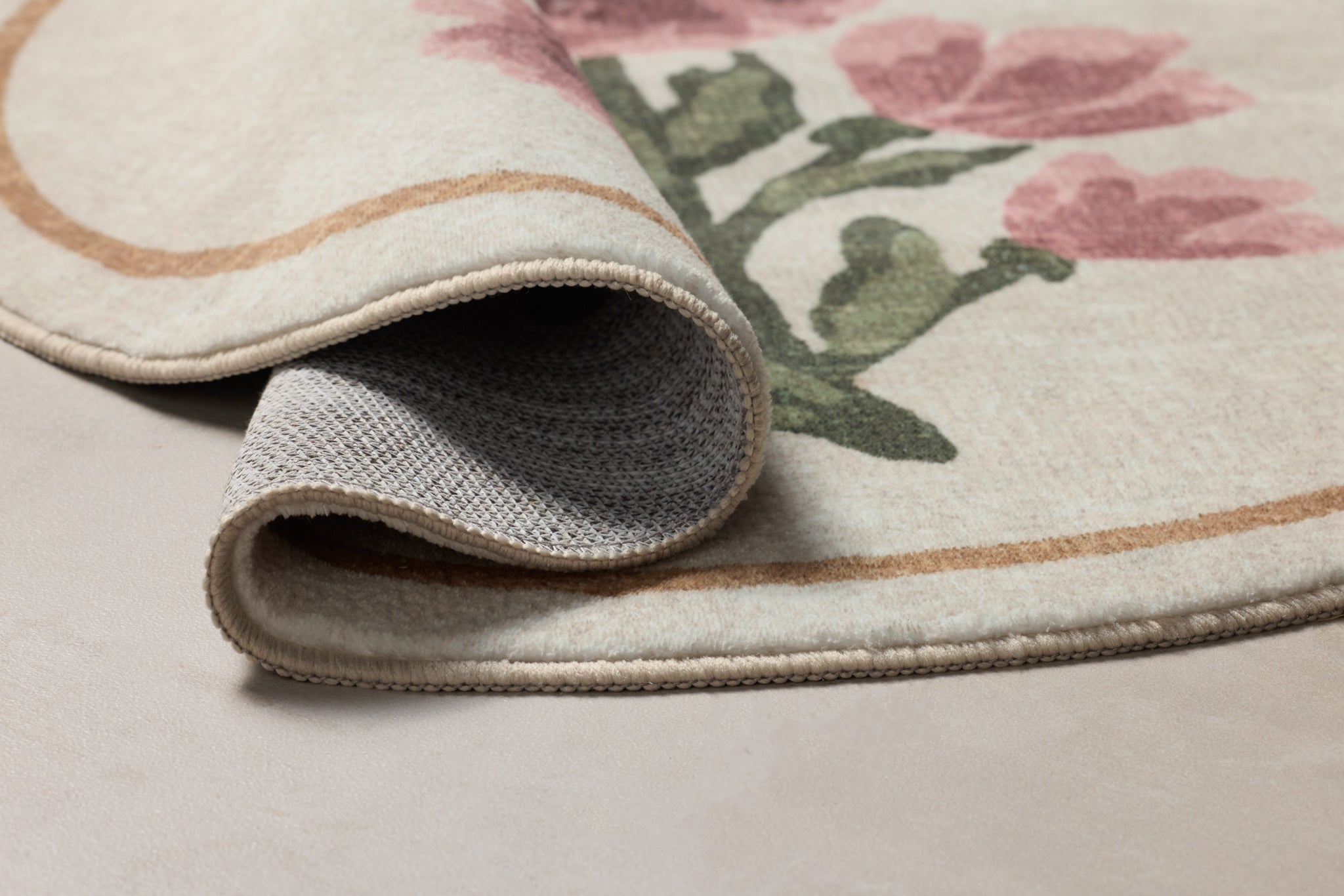 Chris Loves Julia x Loloi Clove Ivory / Pink Bath Mat - Rug & Weave