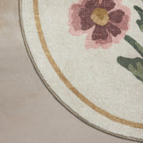 Chris Loves Julia x Loloi Clove Ivory / Pink Bath Mat - Rug & Weave
