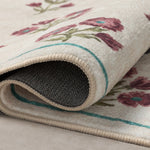 Chris Loves Julia x Loloi Clove Ivory / Plum Bath Mat - Rug & Weave