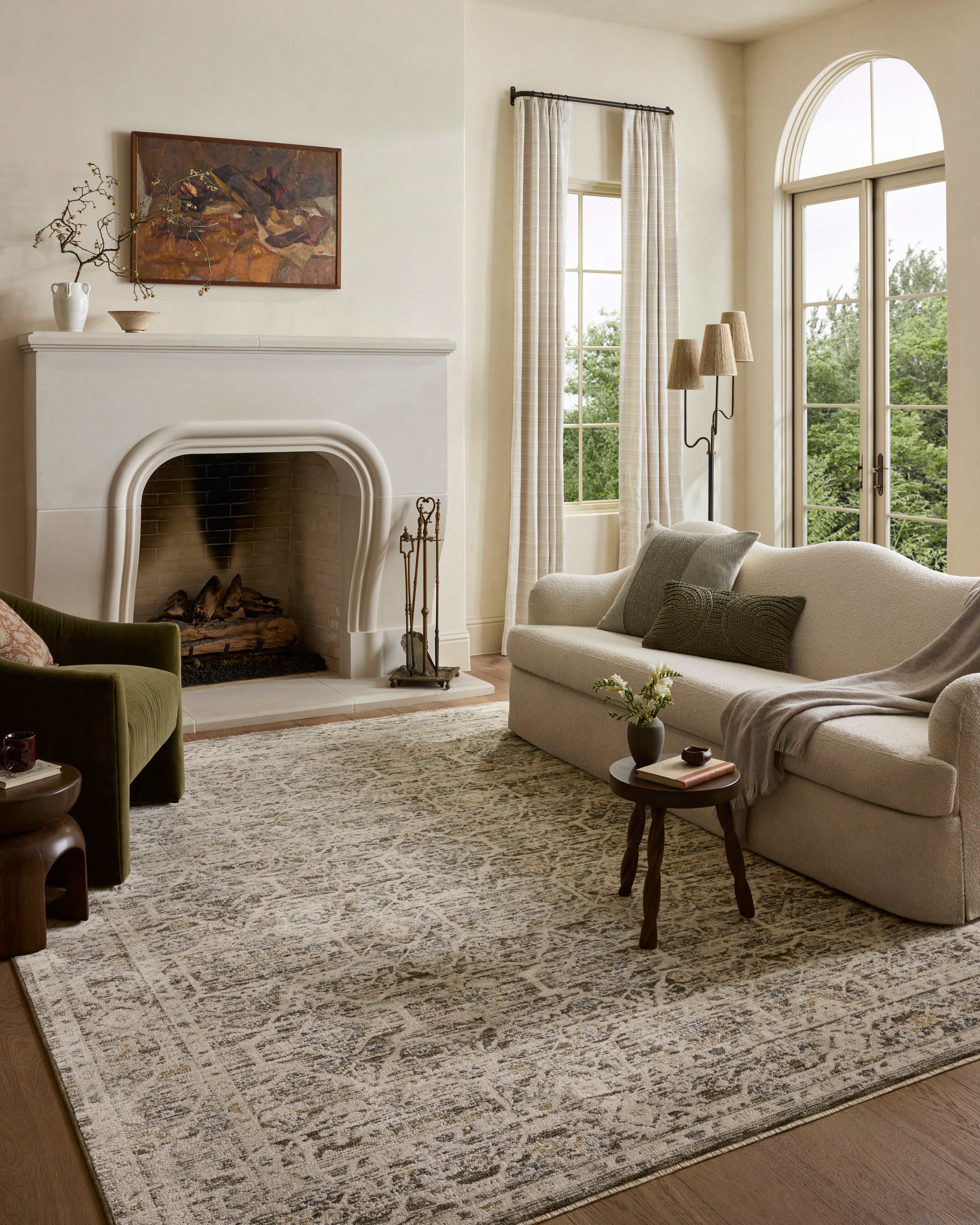 Loloi Clarisse Olive / Ivory Rug RUGS - synthetic Loloi 18" x 18" sample
