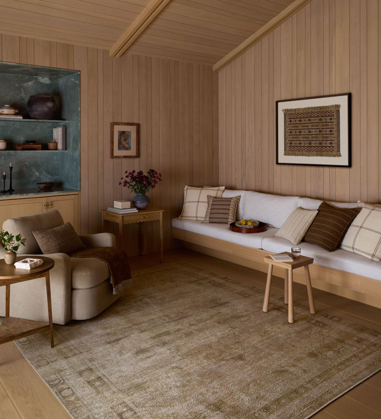 IN STORE - Amber Lewis x Loloi Cambria Natural / Jade Rug RUGS - jute Loloi