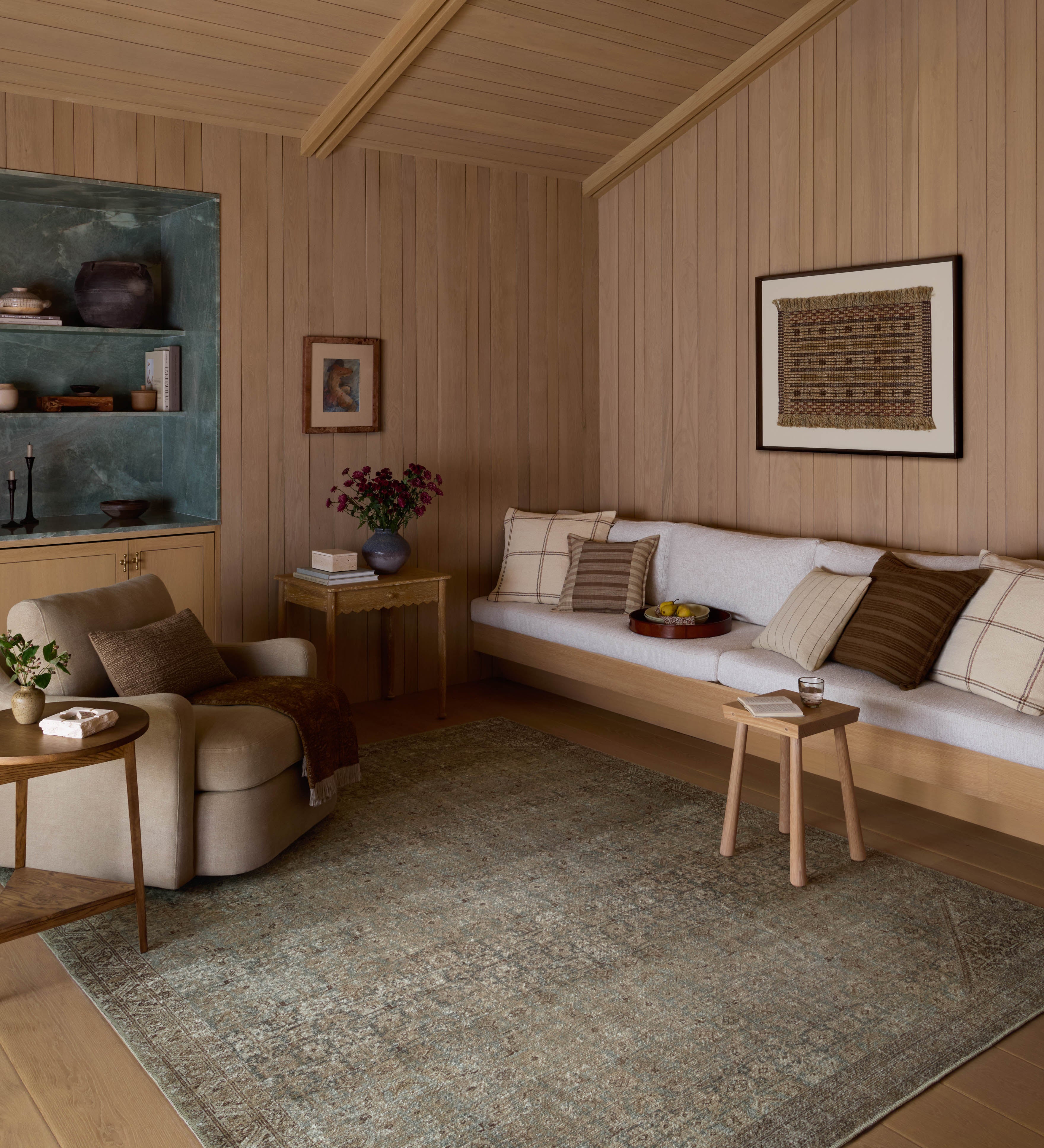 Amber Lewis x Loloi Cambria Aqua / Natural Rug RUGS - jute Loloi