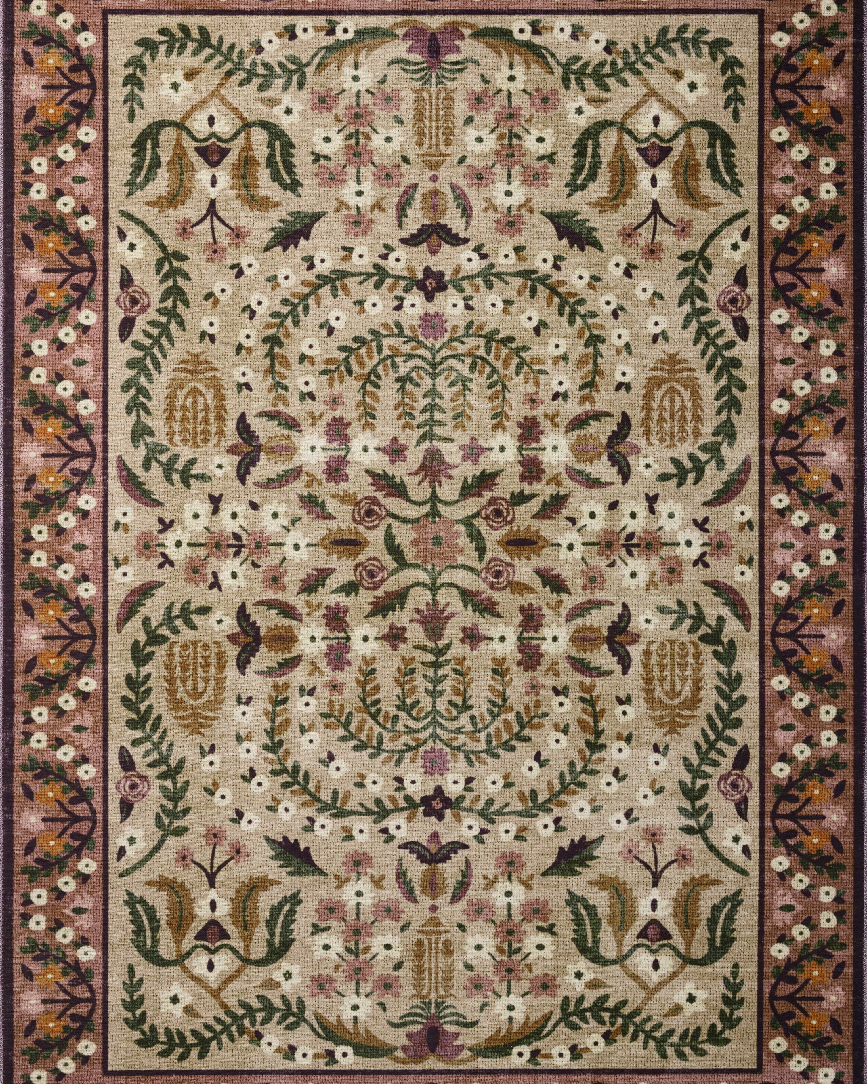 OVERSTOCK - Rifle Paper Co. x Loloi Canopy Aubergine Rug - 2'-3" x 5' IN STORE - Sale Rugs Loloi