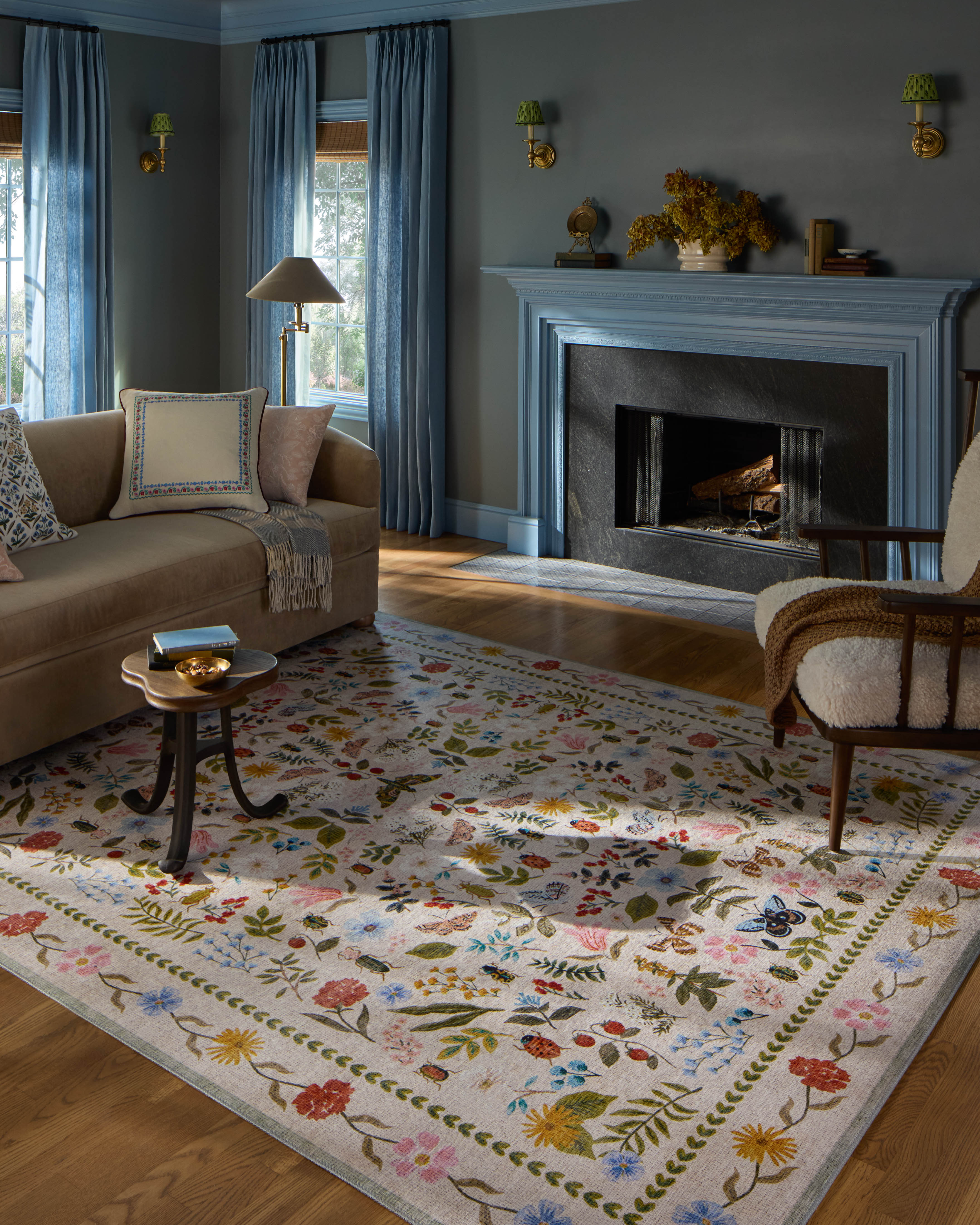 Rifle Paper Co. x Loloi Canopy Cream Rug RUGS-patterned Loloi