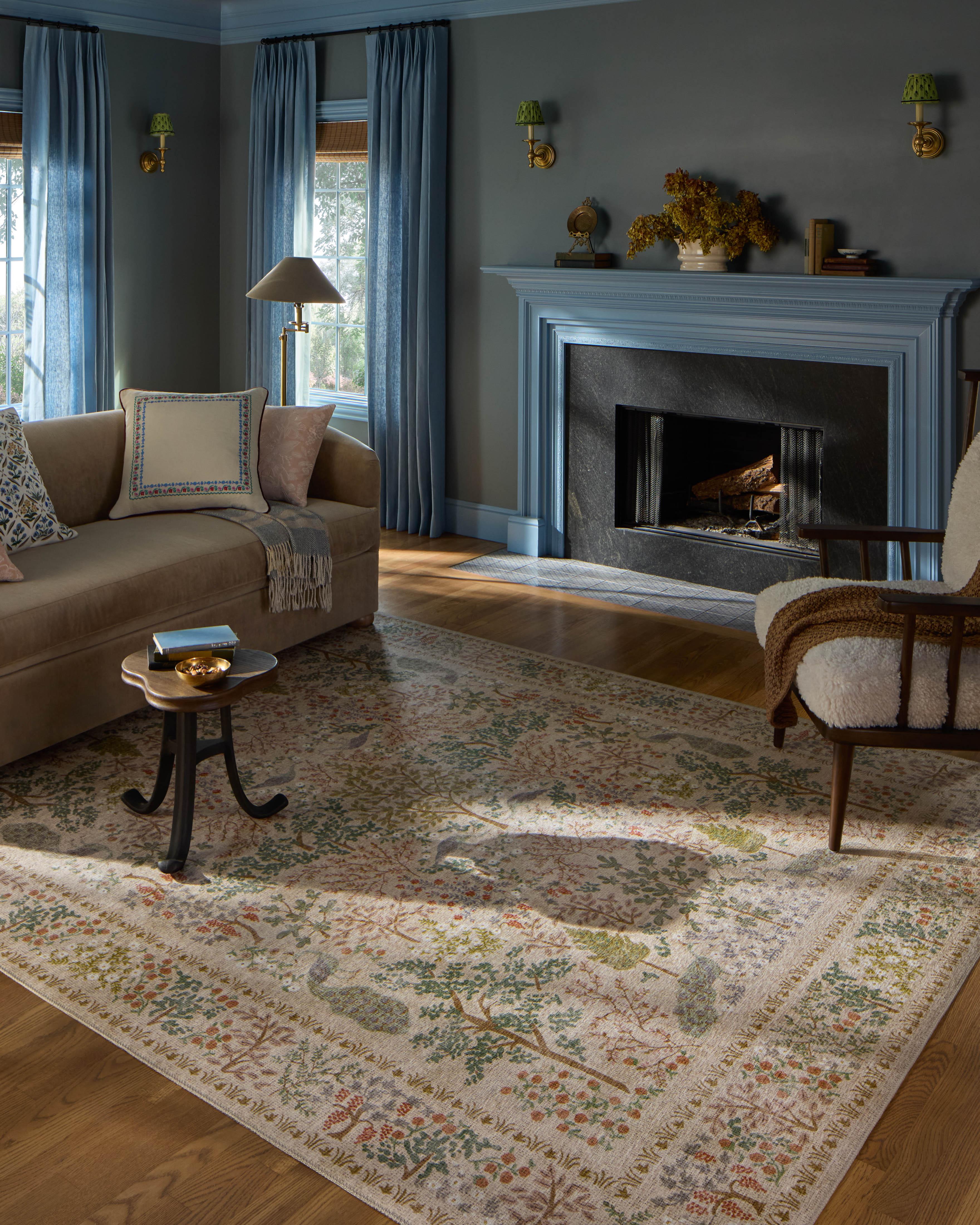 Rifle Paper Co. x Loloi Canopy Charcoal Rug RUGS-patterned Loloi