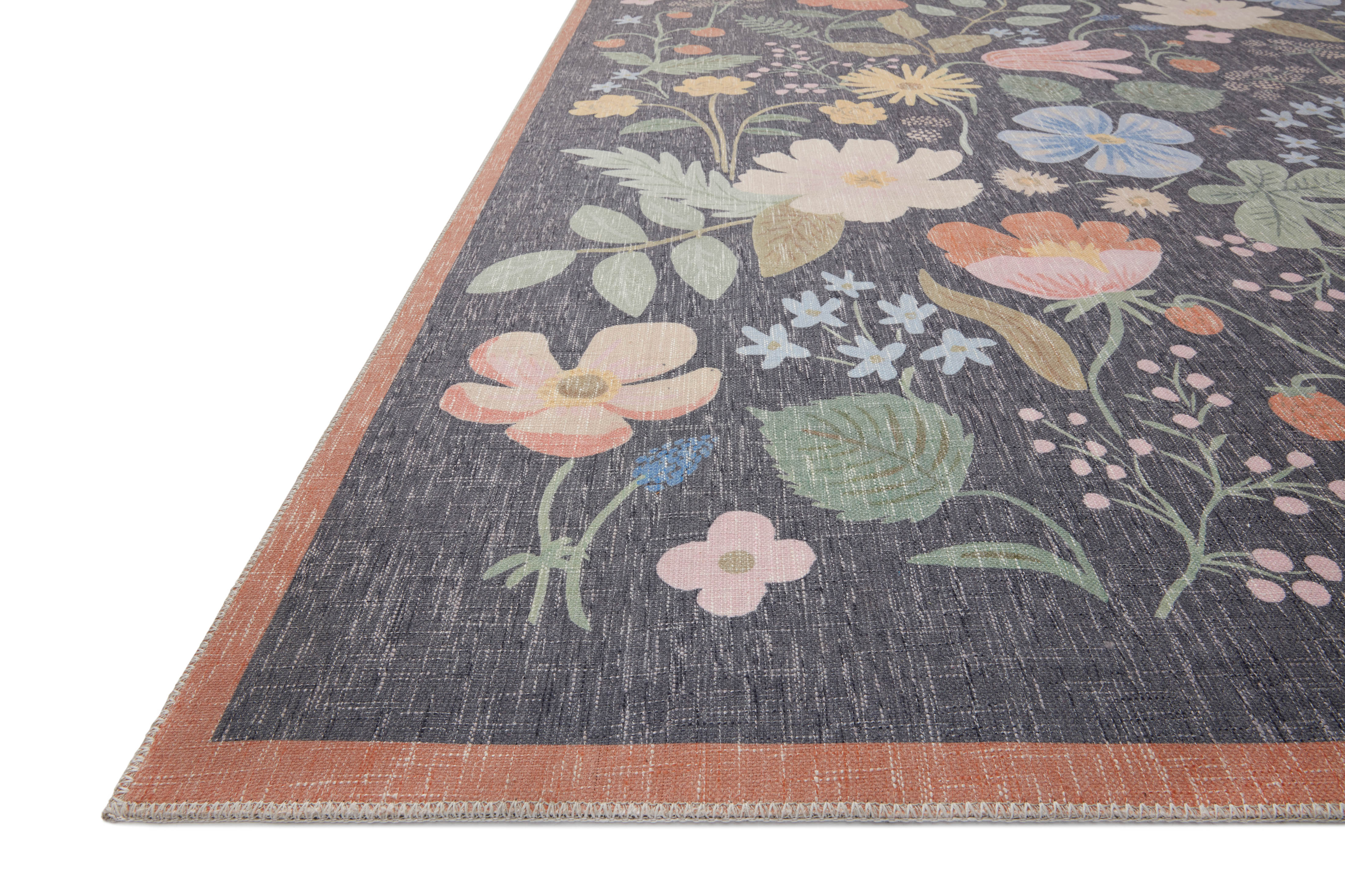 Rifle Paper Co. x Loloi Cotswolds Black Rug RUGS - synthetic Loloi