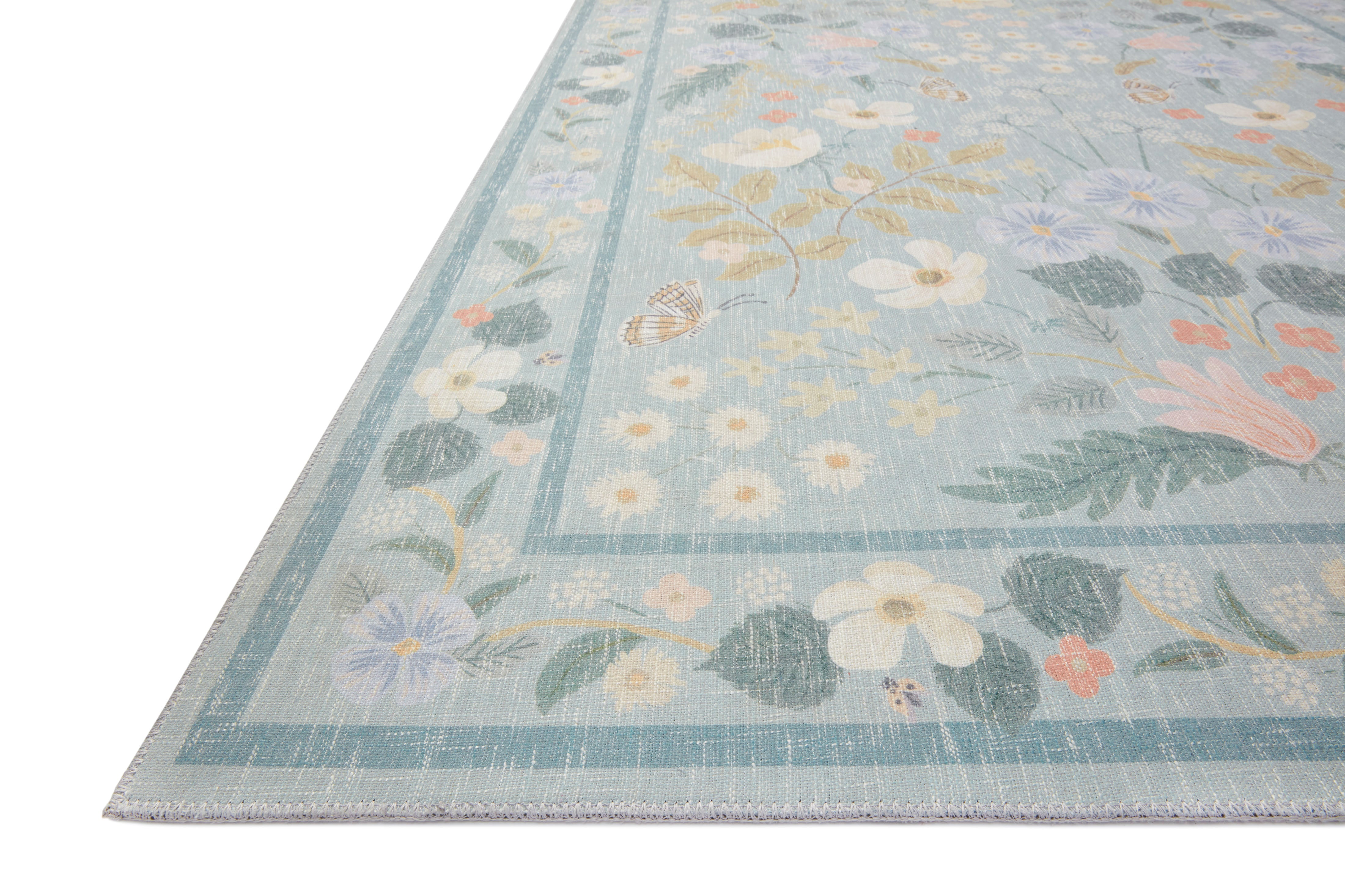 Rifle Paper Co. X Loloi/ Cotswolds Willow Sky Rug 3 - RUGS - patterned Loloi