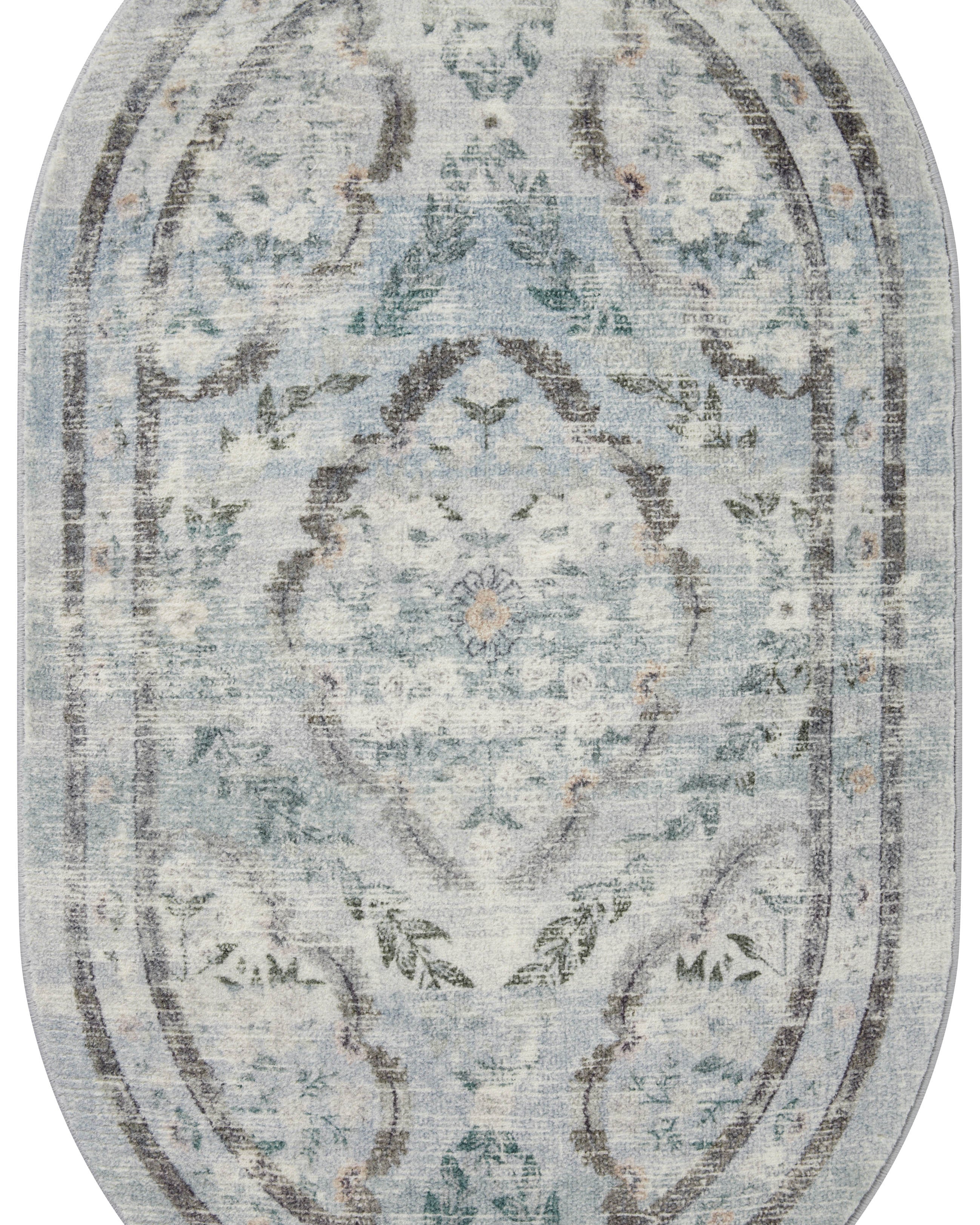 Rifle Paper Co. x Loloi Courtyard Chateau Blue Rug 3-patterned rugs Loloi
