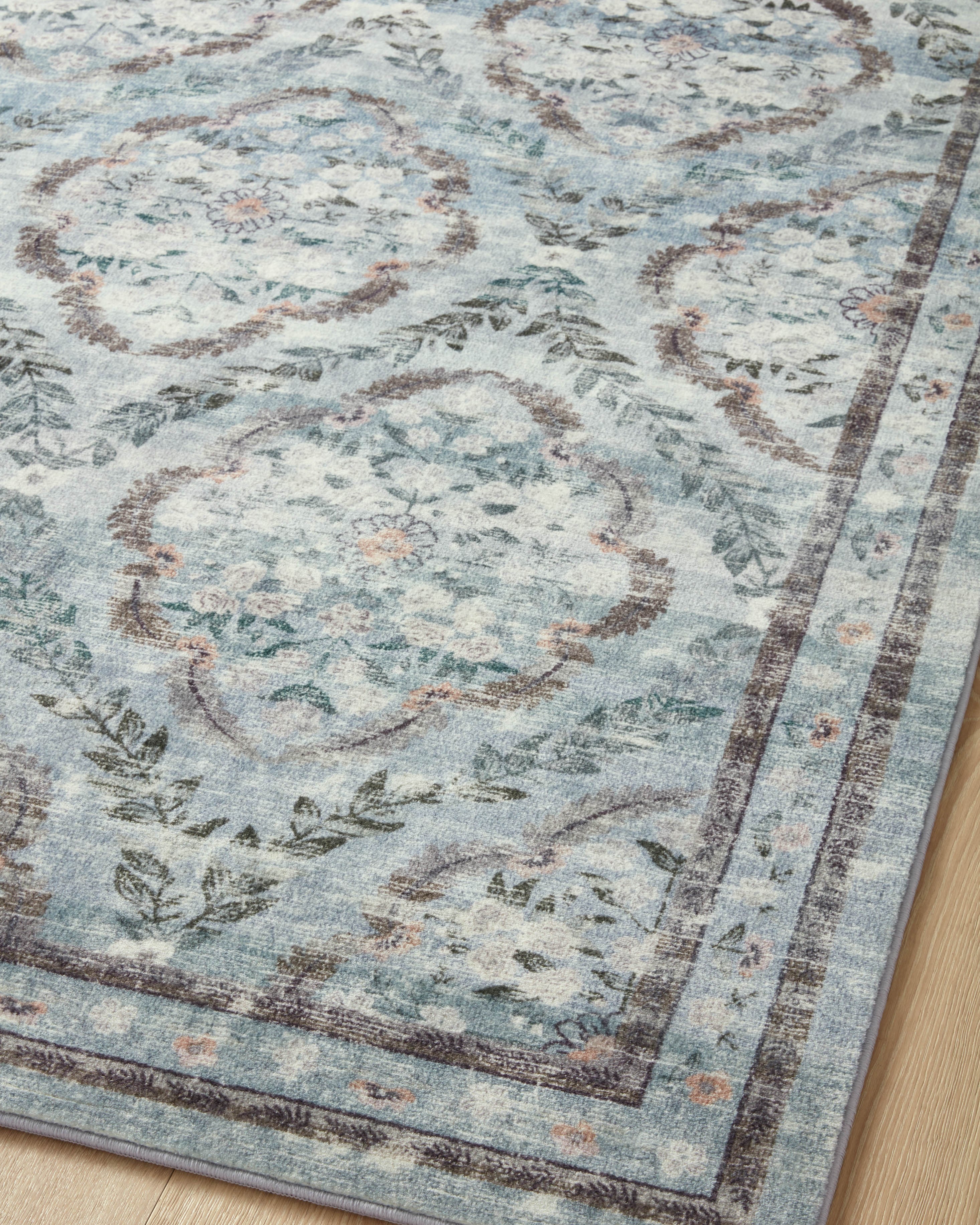 Rifle Paper Co. x Loloi Courtyard Chateau Blue Rug 3-patterned rugs Loloi