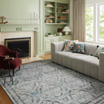 Rifle Paper Co. x Loloi Courtyard Chateau Blue Rug 3-patterned rugs Loloi