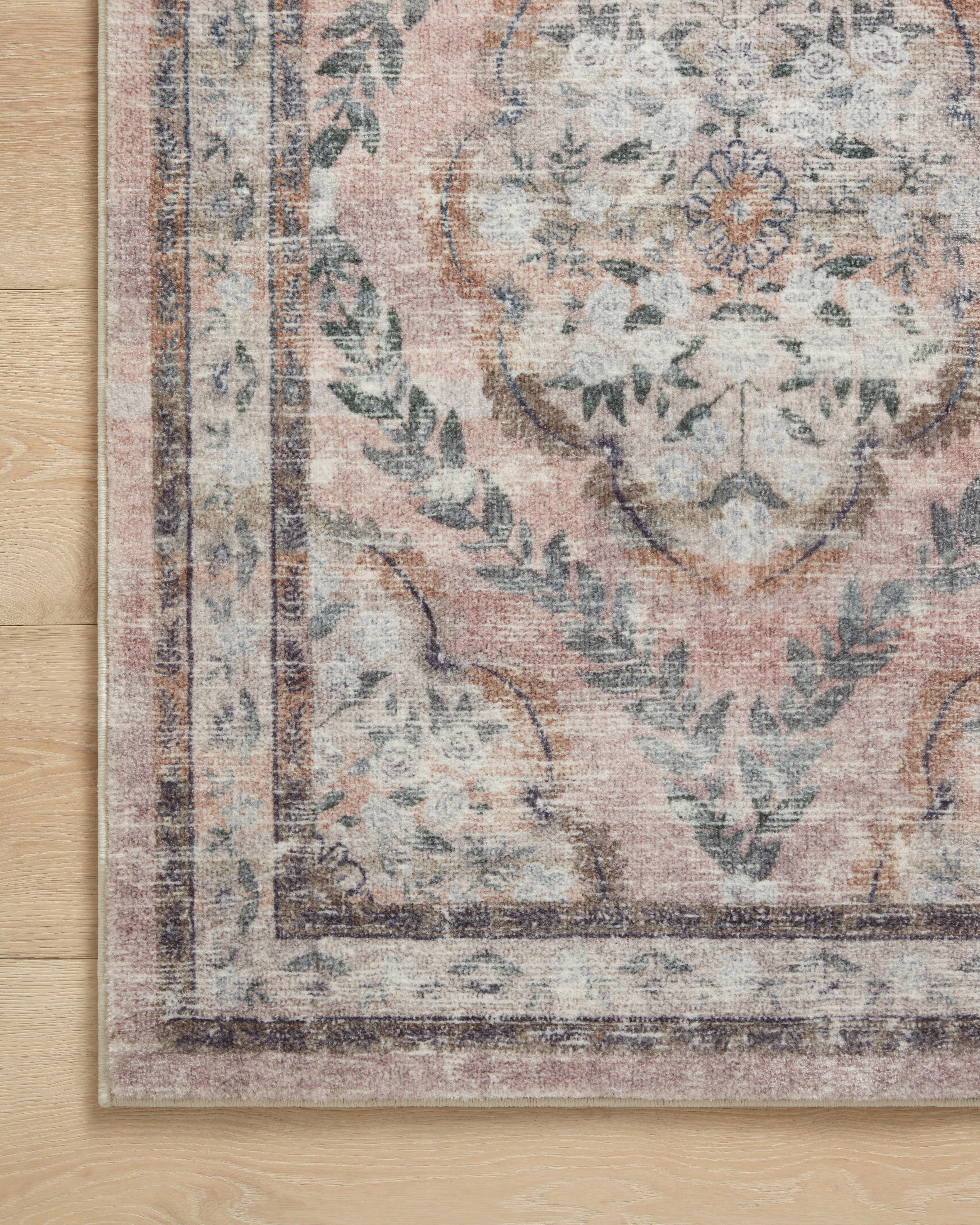 Rifle Paper Co. x Loloi Courtyard Chateau Blush Rug 3-patterned rugs Loloi