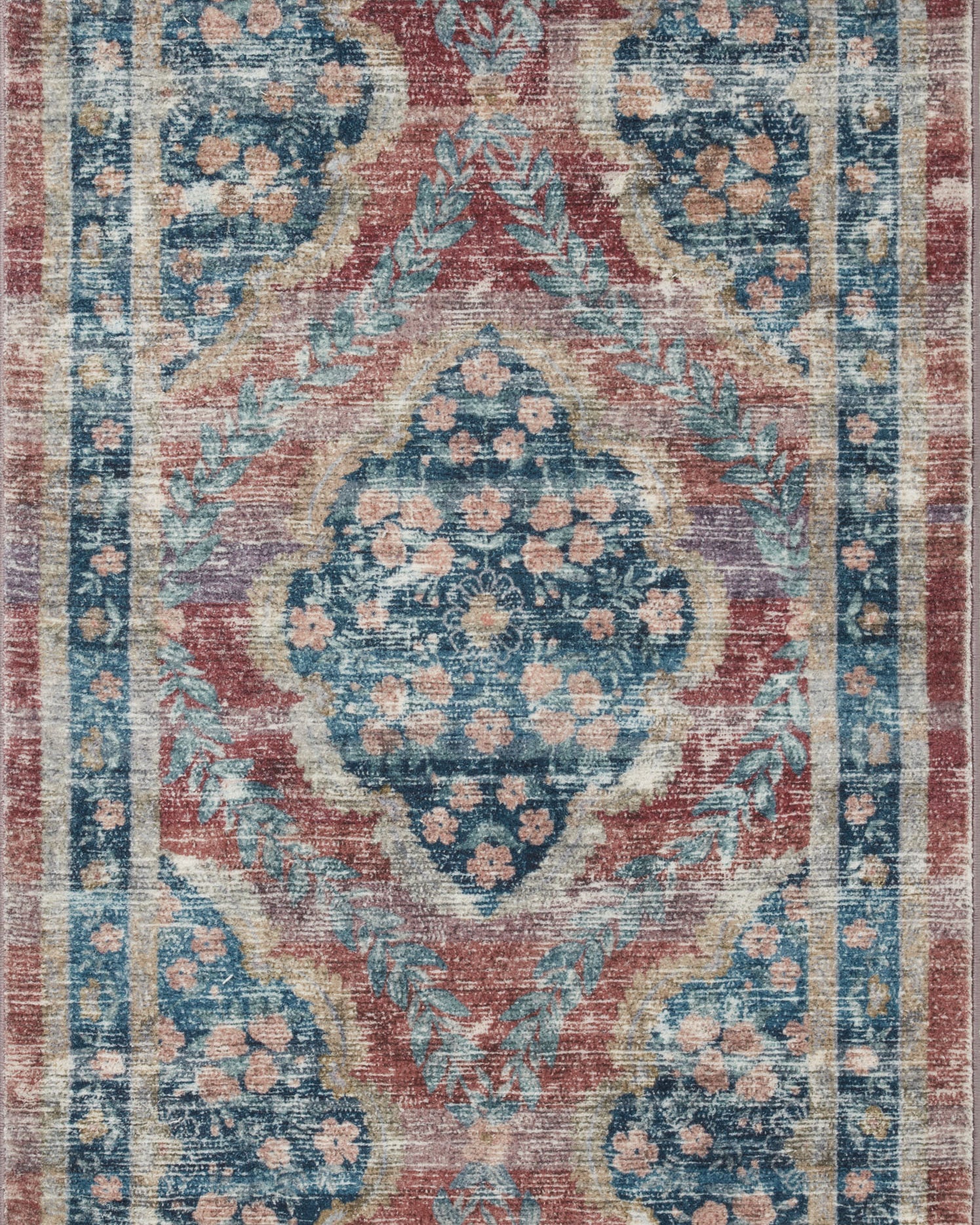 Rifle Paper Co. x Loloi Courtyard Chateau Red Rug 3-patterned rugs Loloi