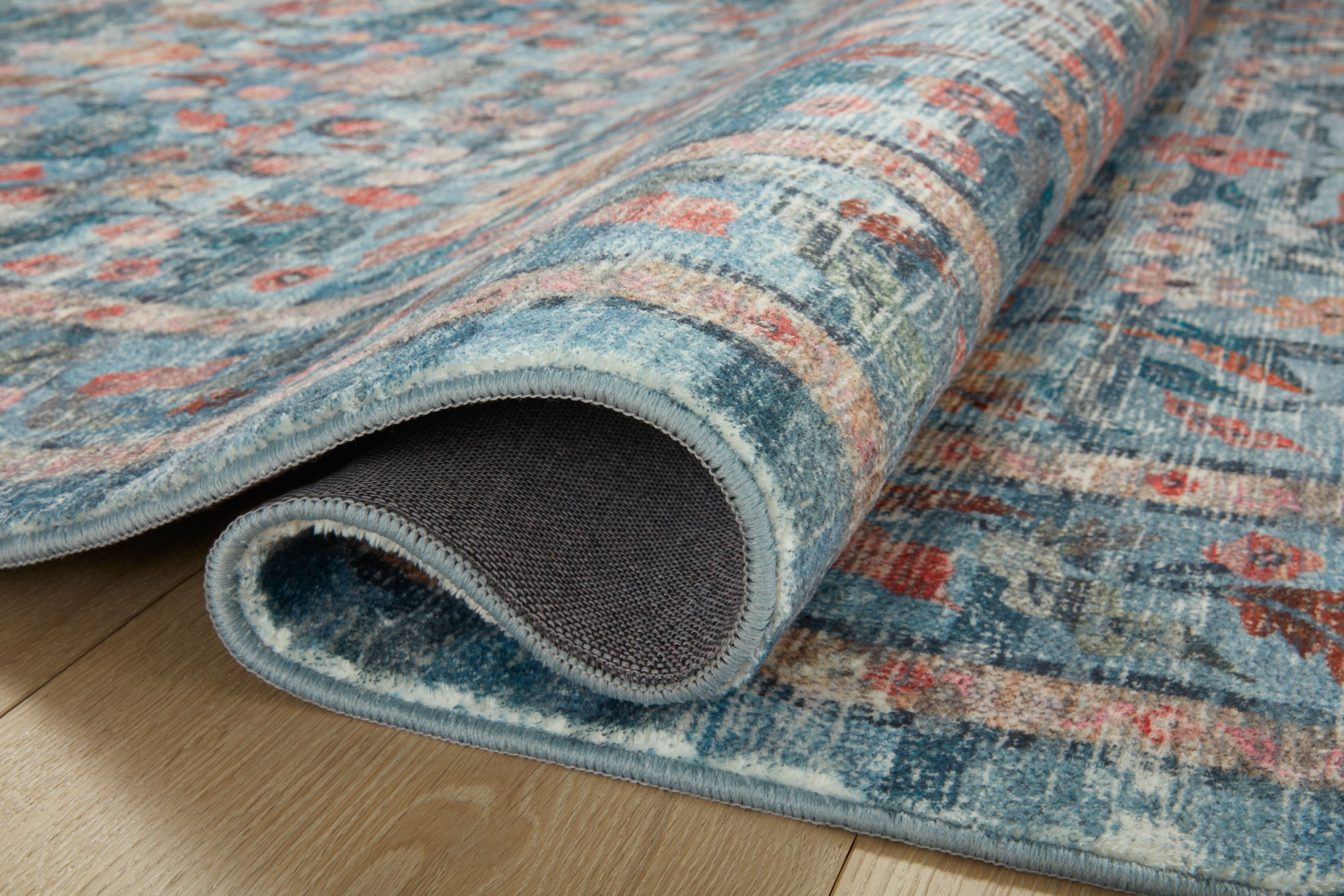 Rifle Paper Co. x Loloi Courtyard Eve Blue Rug 3-patterned rugs Loloi