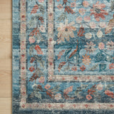 Rifle Paper Co. x Loloi Courtyard Eve Blue Rug 3-patterned rugs Loloi