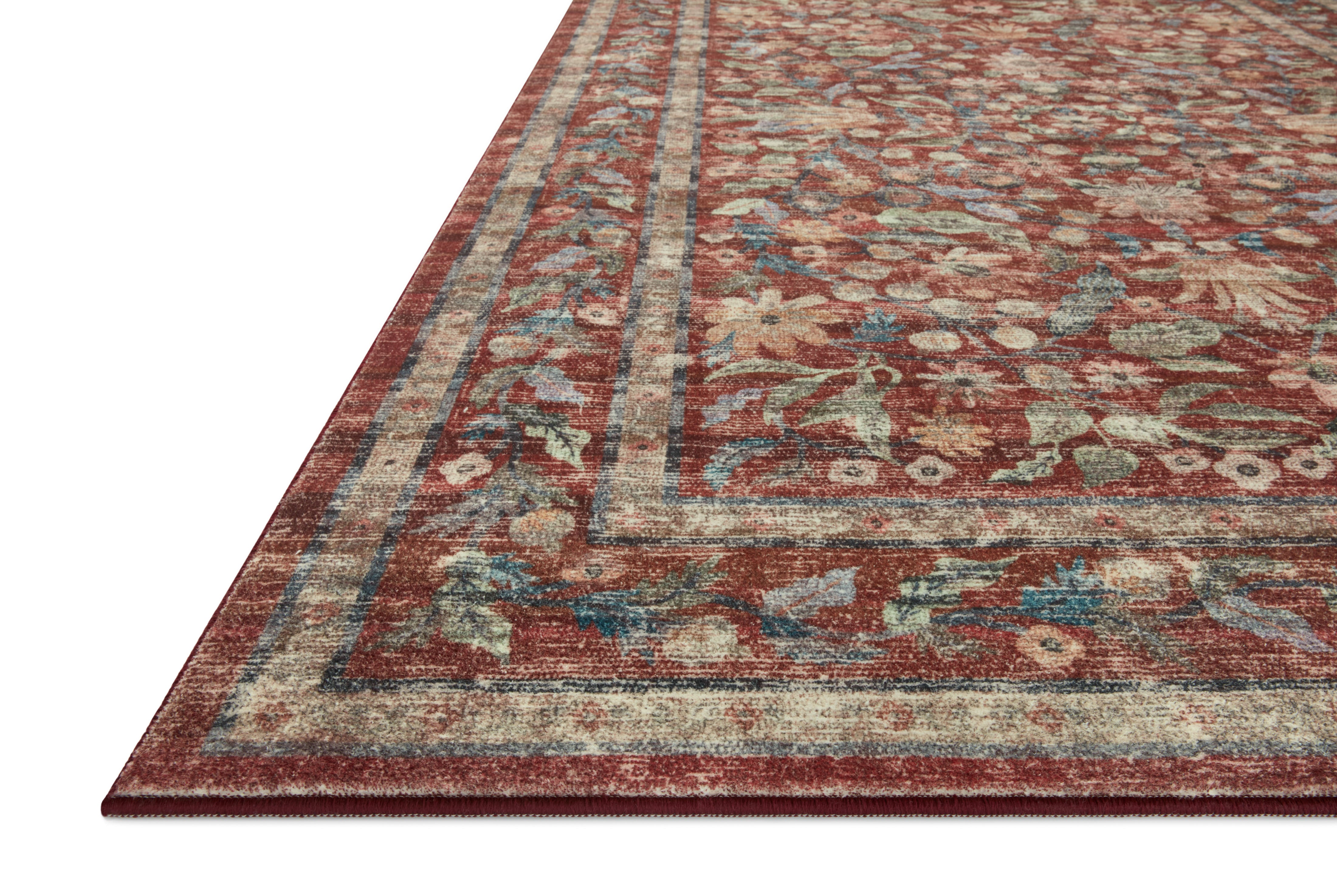 Rifle Paper Co. x Loloi Courtyard Crimson Oval Rug RUGS - synthetic Loloi