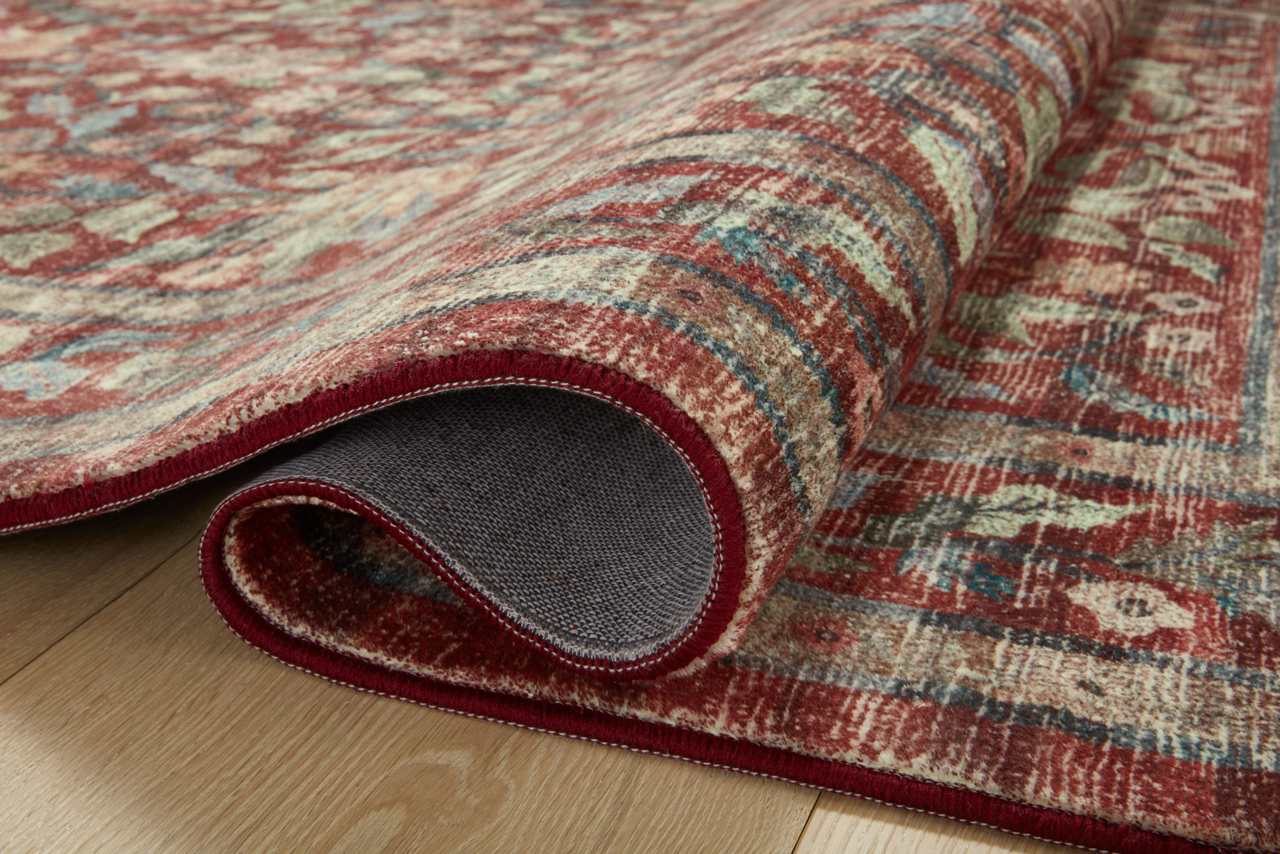 Rifle Paper Co. x Loloi Courtyard Crimson Rug RUGS - synthetic Loloi