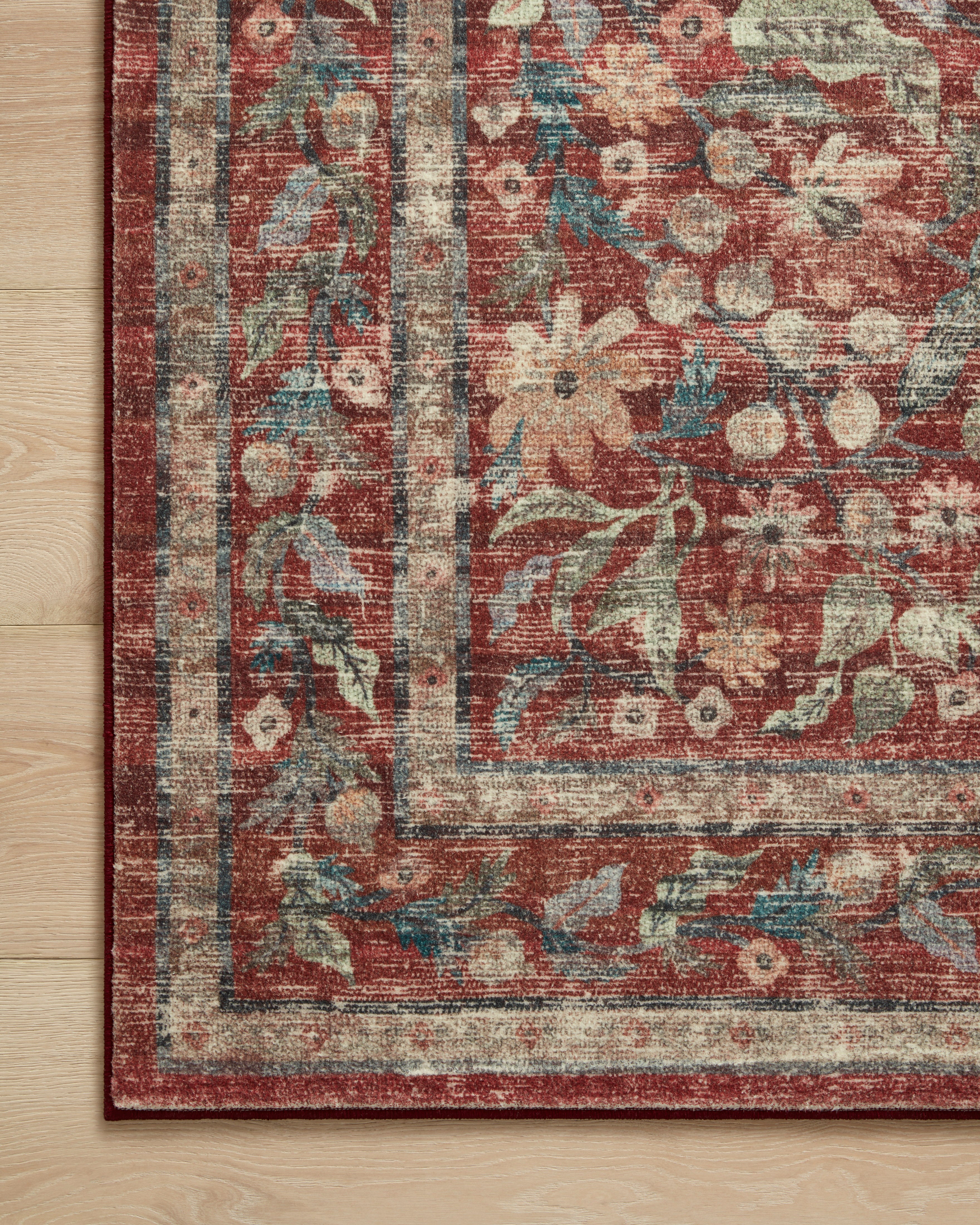 Rifle Paper Co. x Loloi Courtyard Crimson Rug RUGS - synthetic Loloi