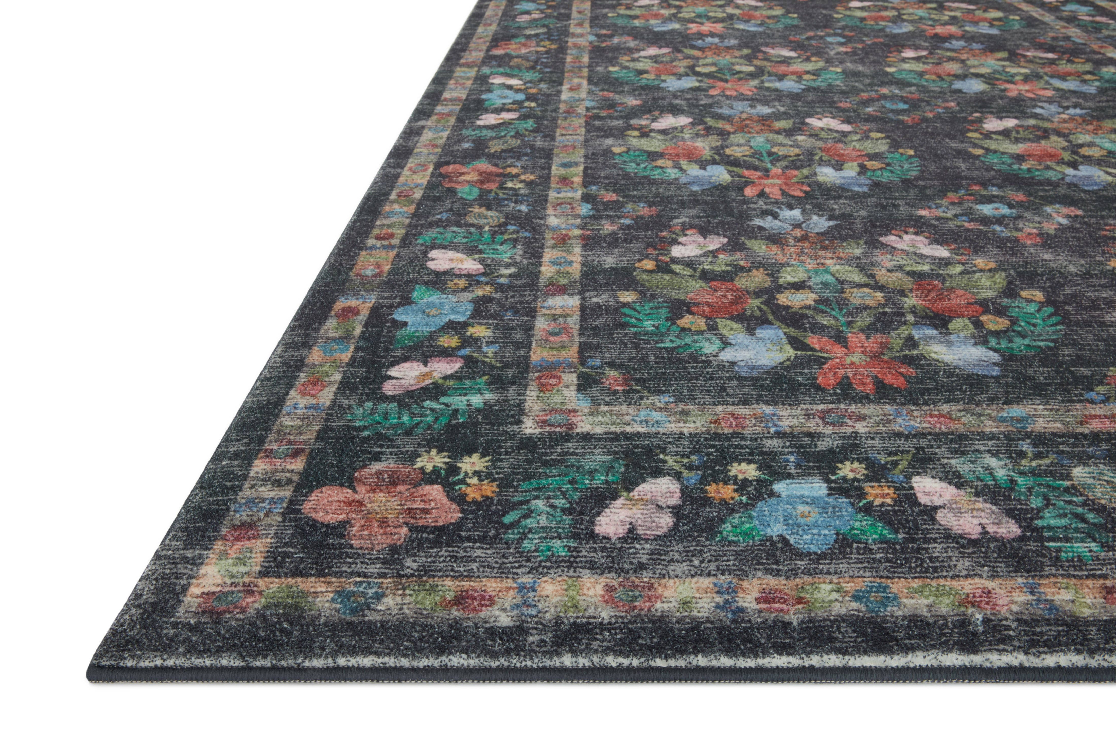 Rifle Paper Co. x Loloi Courtyard Seville Charcoal Rug 3-patterned rugs Loloi
