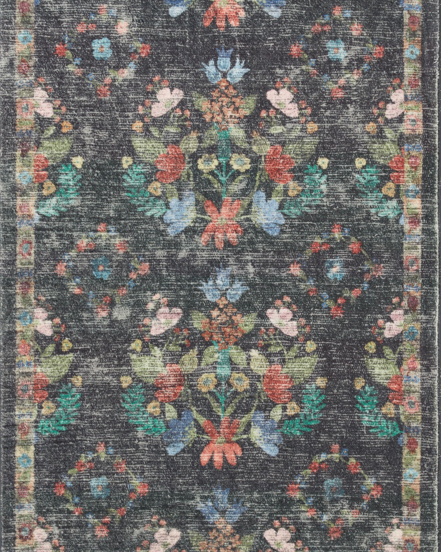 Rifle Paper Co. x Loloi Courtyard Seville Charcoal Rug 3-patterned rugs Loloi