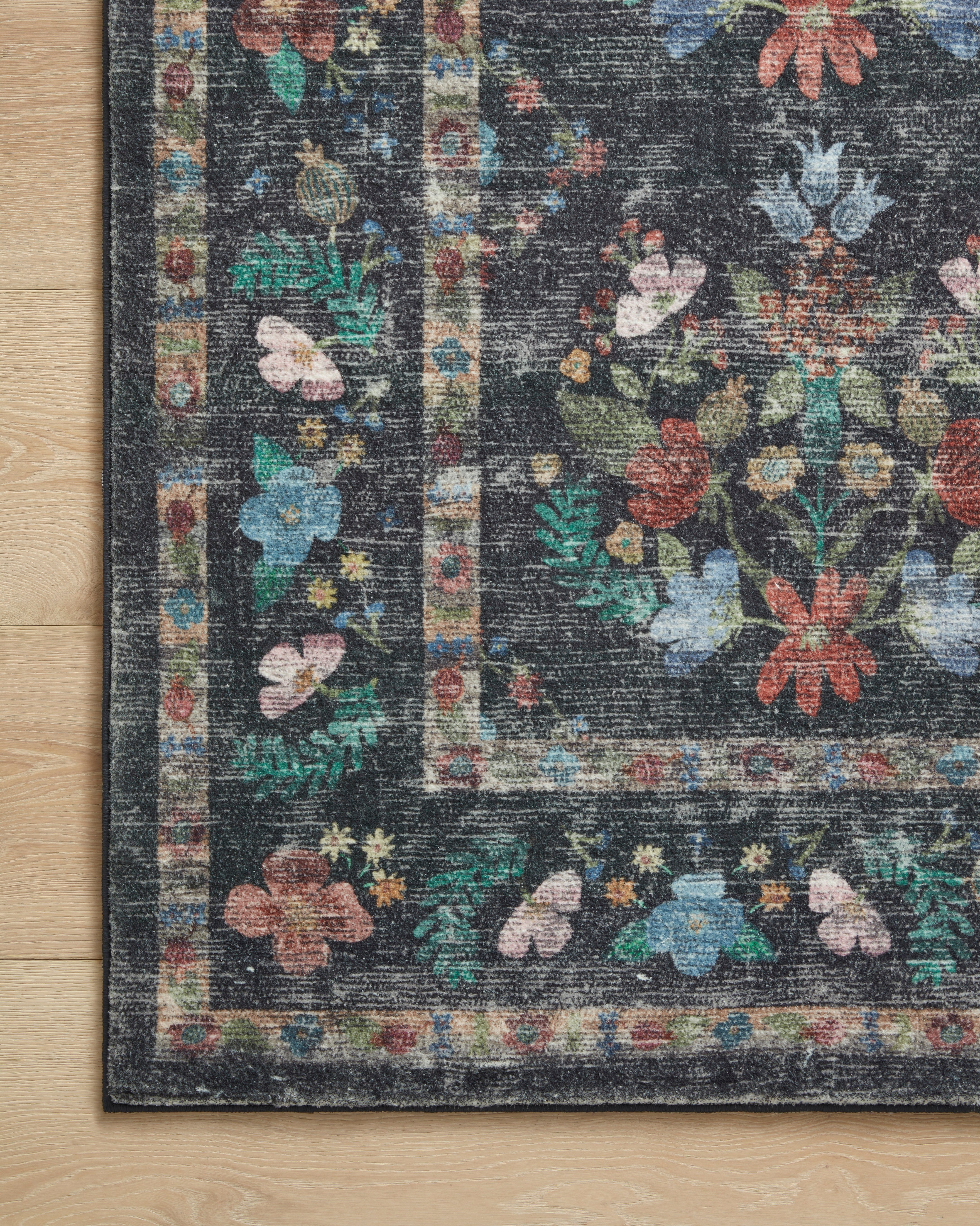 Rifle Paper Co. x Loloi Courtyard Seville Charcoal Rug 3-patterned rugs Loloi