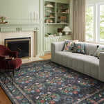 Rifle Paper Co. x Loloi Courtyard Seville Charcoal Rug 3-patterned rugs Loloi