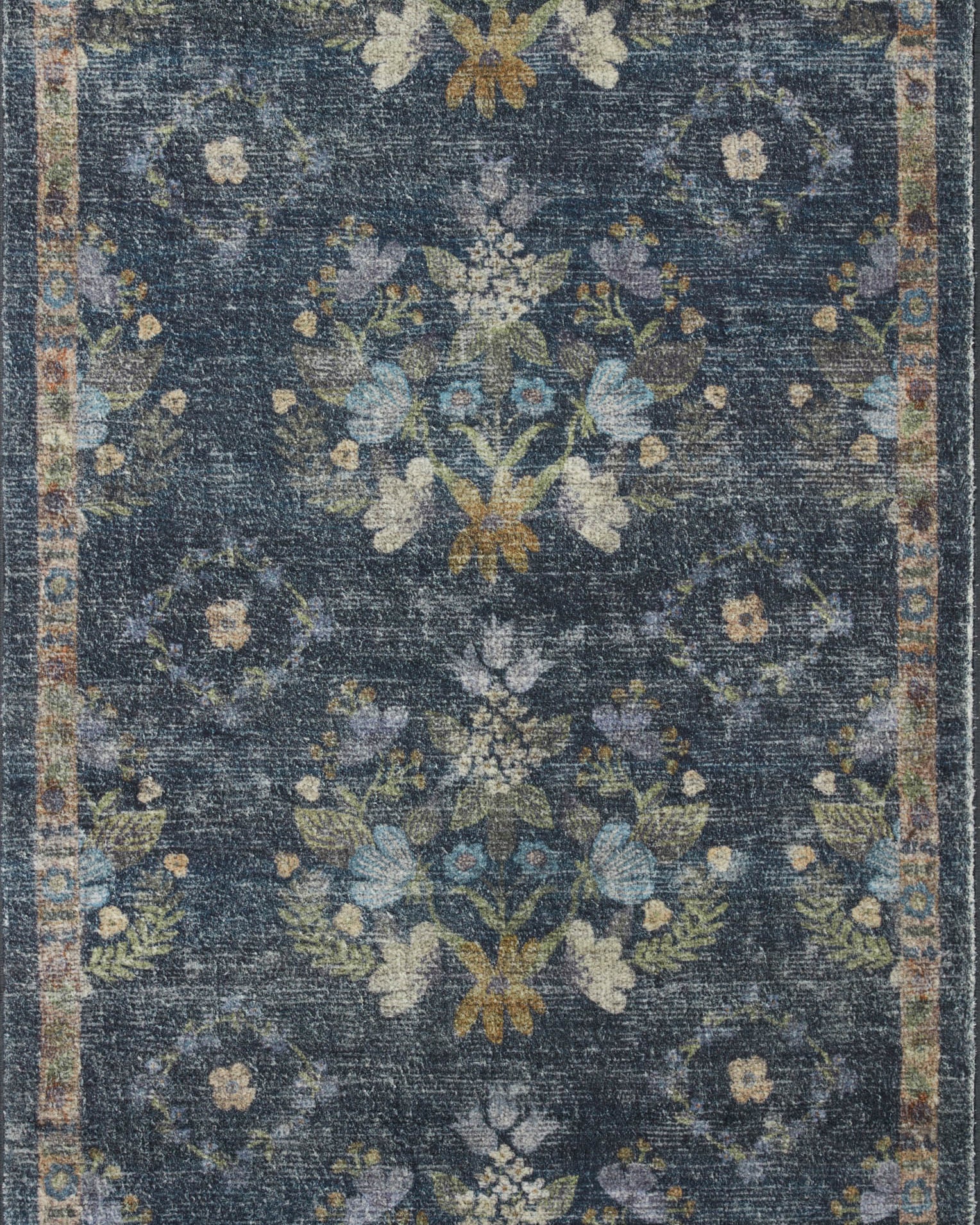 Rifle Paper Co. x Loloi Courtyard Seville Navy Rug 3-patterned rugs Loloi