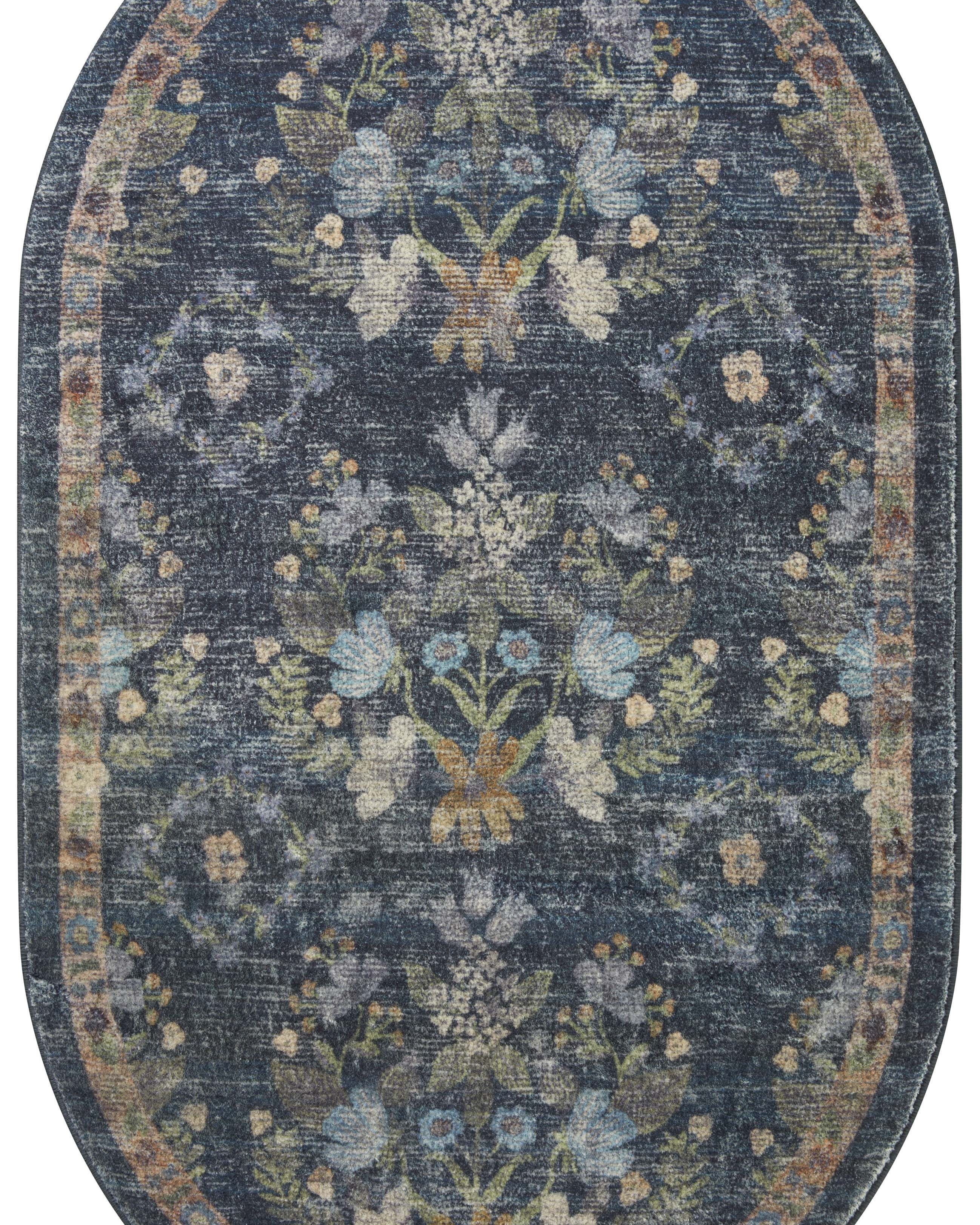 Rifle Paper Co. x Loloi Courtyard Seville Navy Rug 3-patterned rugs Loloi
