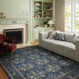 Rifle Paper Co. x Loloi Courtyard Seville Navy Rug 3-patterned rugs Loloi