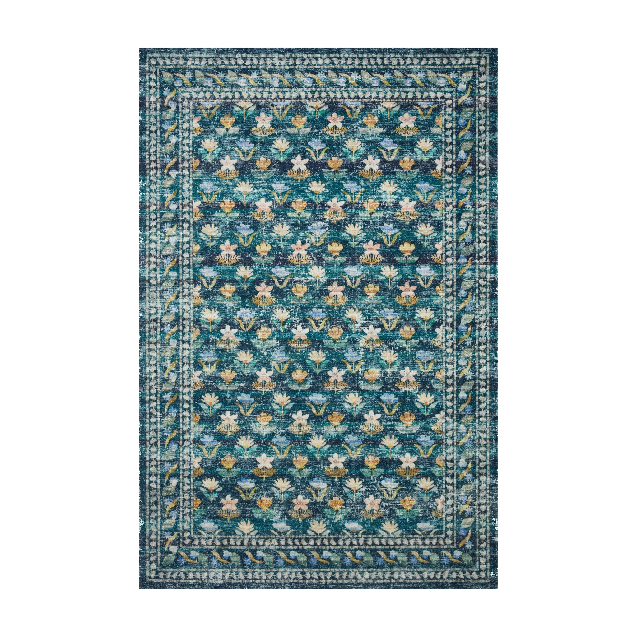 Rifle Paper Co. x Loloi Courtyard Emerald Rug RUGS - synthetic Loloi 18" x 18"