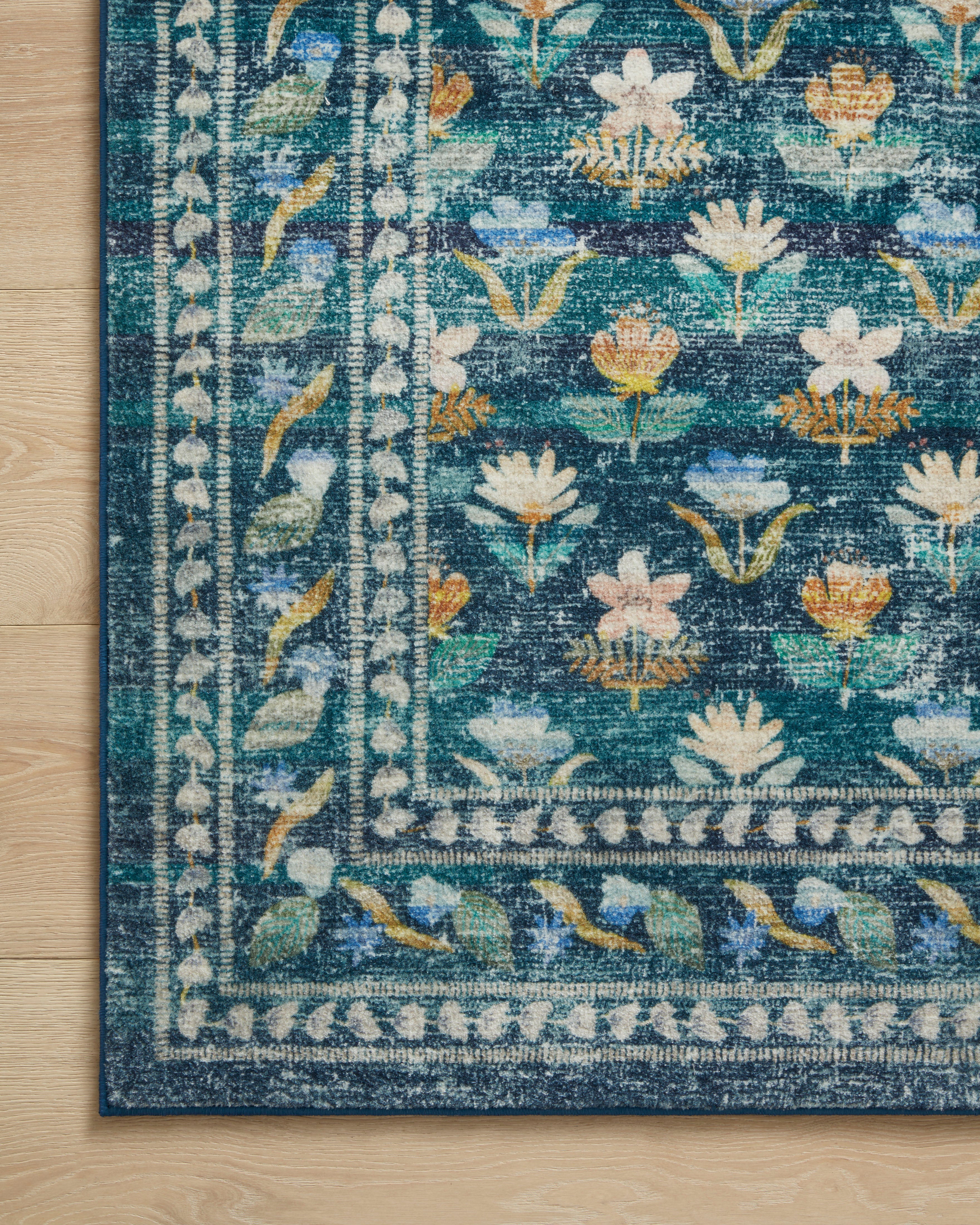 Rifle Paper Co. x Loloi Courtyard Hadley Emerald Rug 3-patterned rugs Loloi