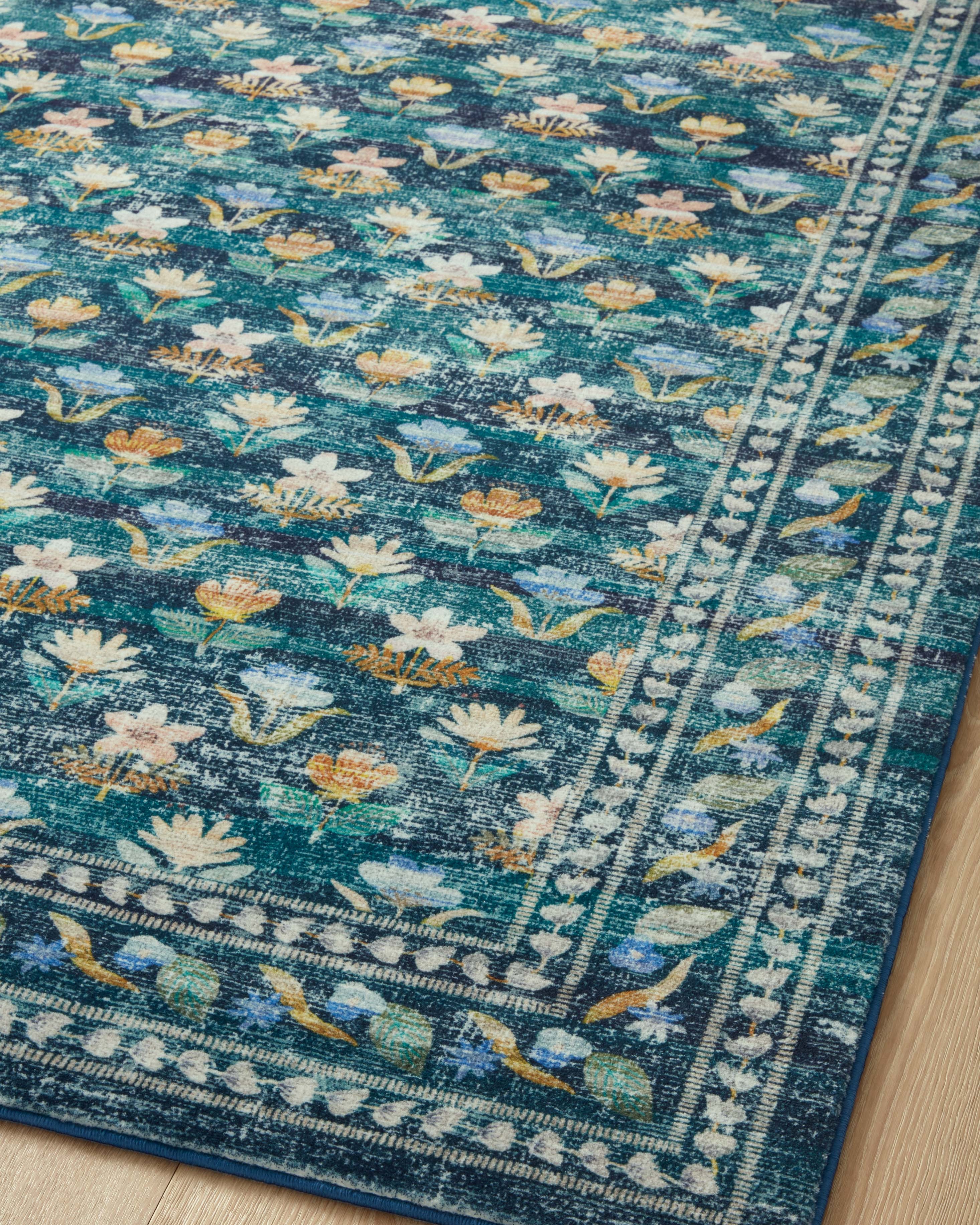Rifle Paper Co. x Loloi Courtyard Hadley Emerald Rug 3-patterned rugs Loloi