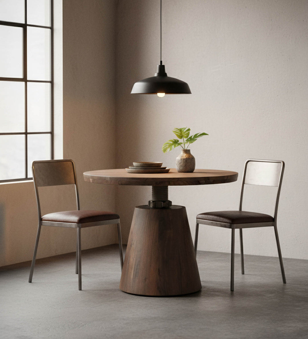 Brittany Crank Table 9 - a - FURNITURE - dining table - round LH IMPORTS