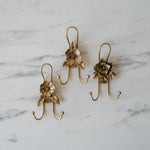 Flower Hook with Antique Gold Finish - Rug & Weave