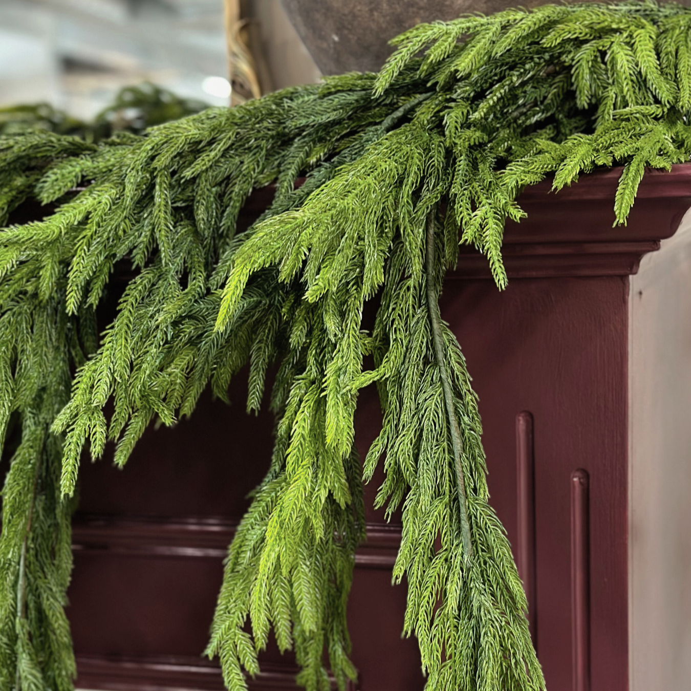 Faux Dripping Pine Garland CHRISTMAS 2025 Tri W Imports