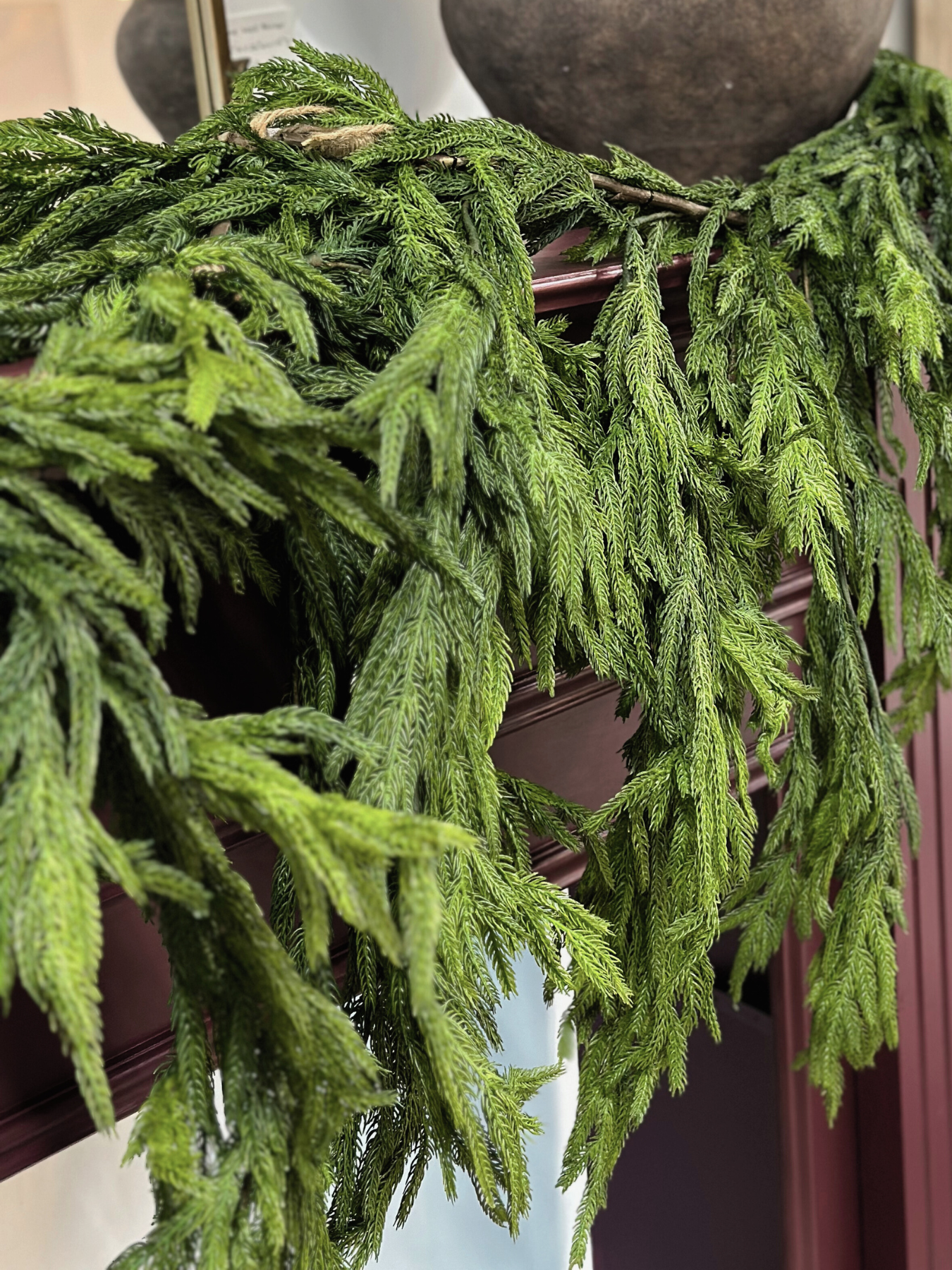 Faux Dripping Pine Garland CHRISTMAS 2025 Tri W Imports