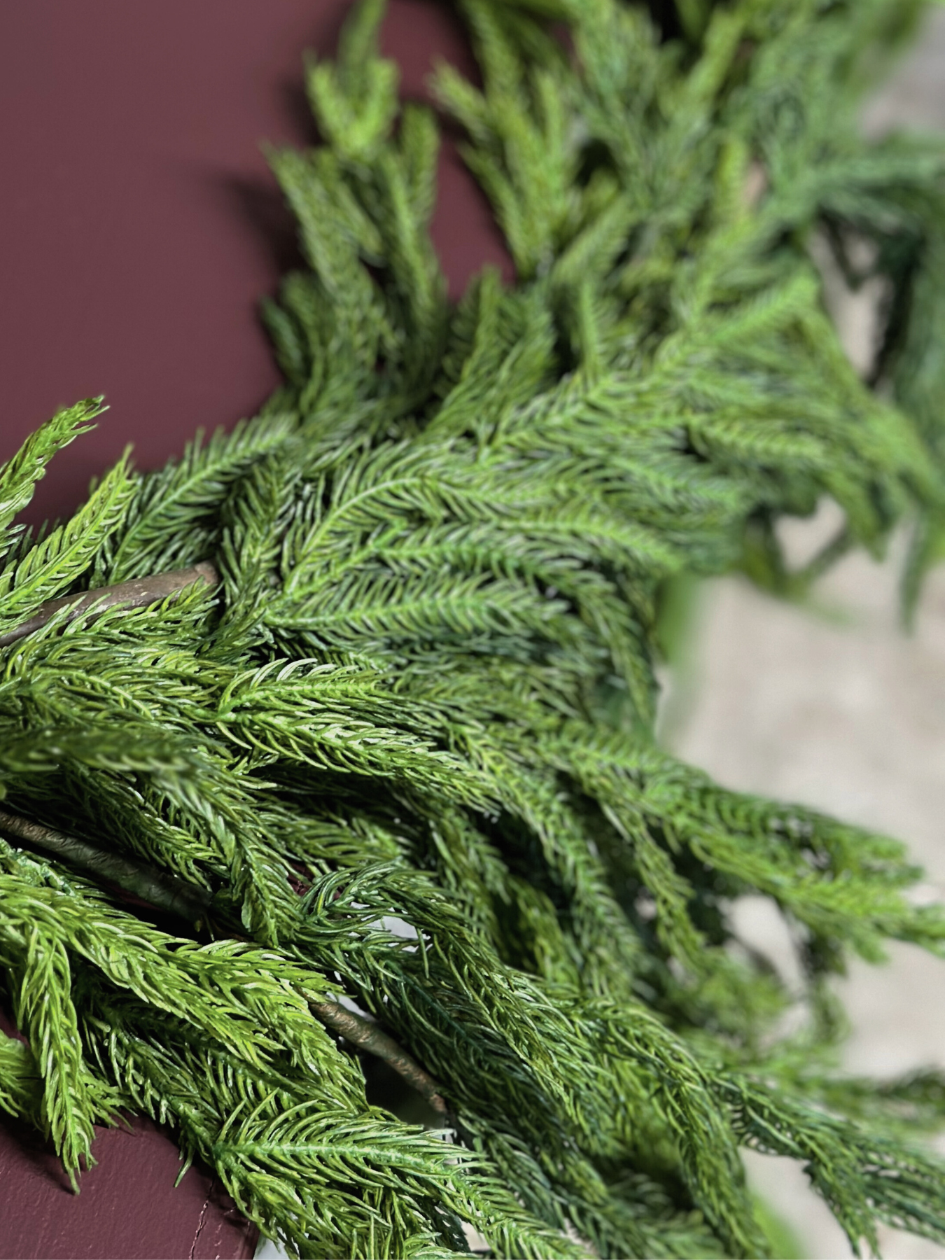 Faux Dripping Pine Garland CHRISTMAS 2025 Tri W Imports