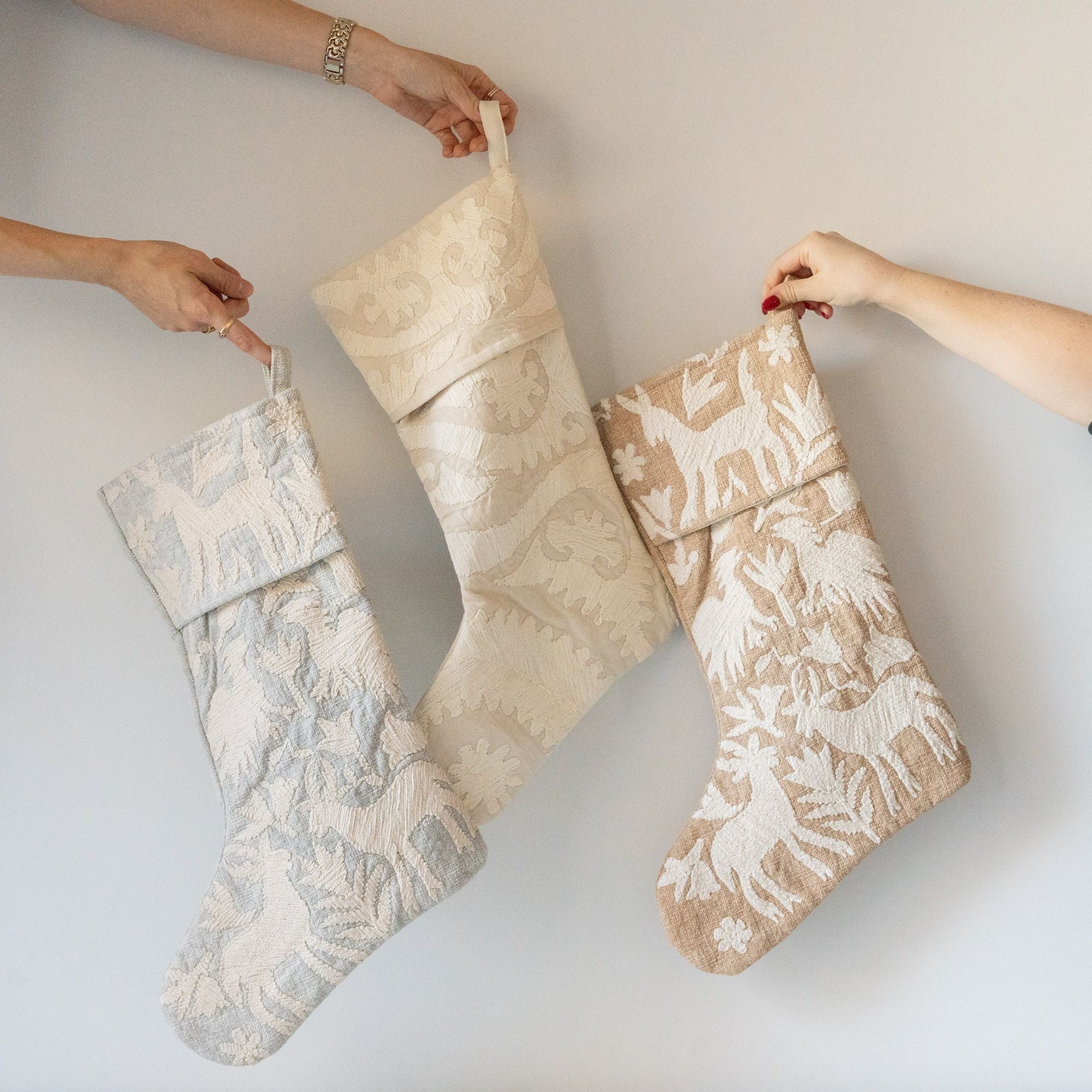 Eggnog Linen Stocking - Rug & Weave