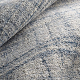 Harris Blue/Ivory Hand Micro Hooked Wool Rug-Rug & Weave